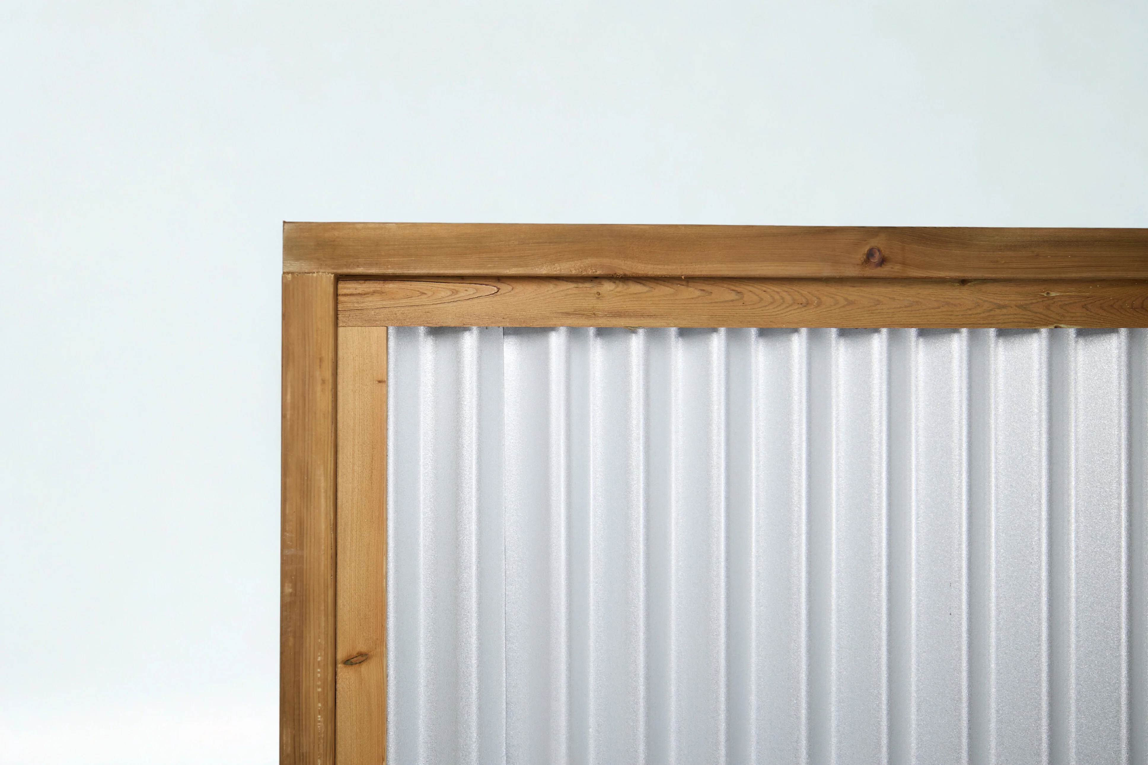 Corrugated Metal Privacy Fence Panels – Treated Wood Frame - Image 4