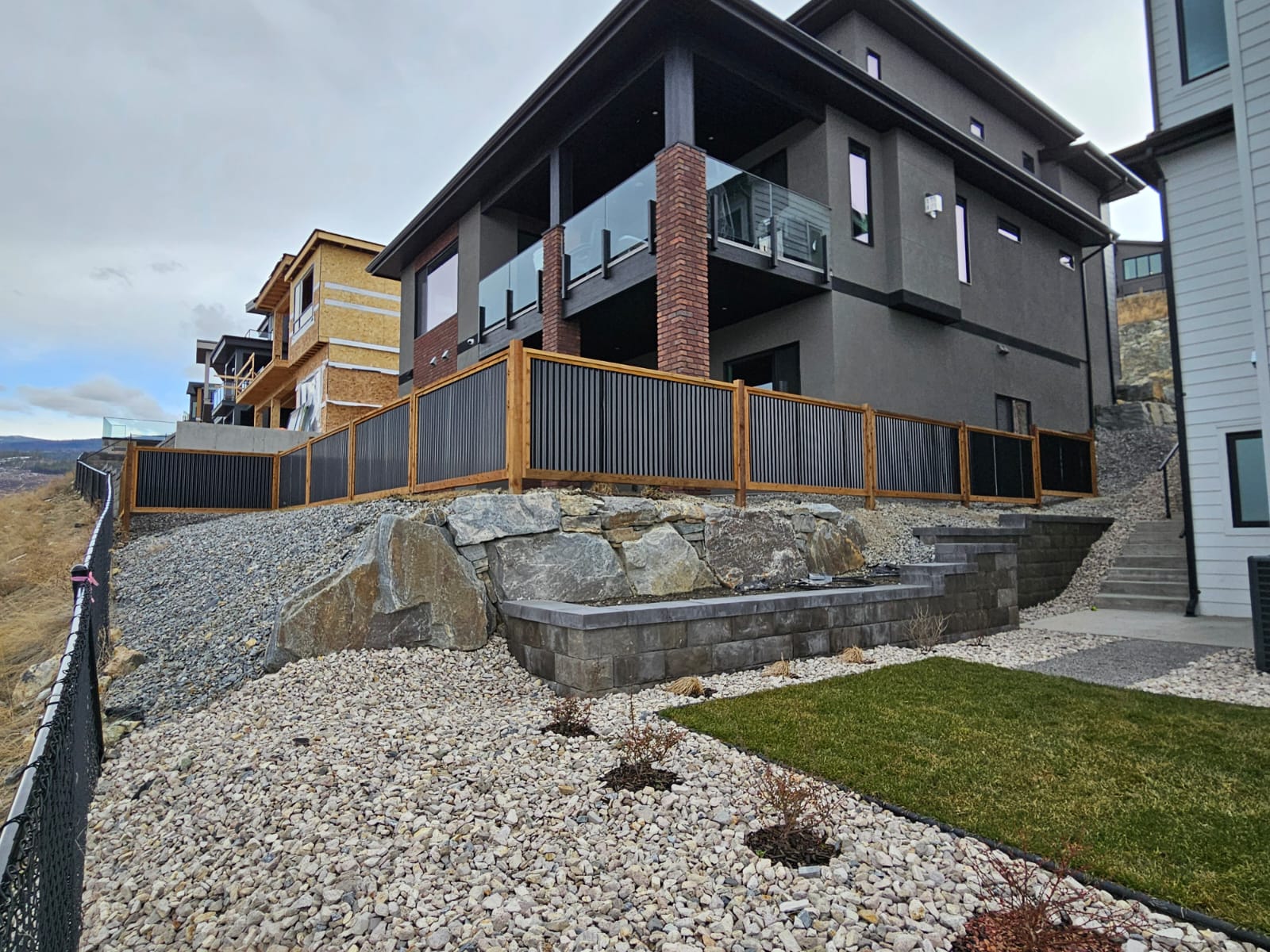 Corrugated Metal Privacy Fence Panels – Treated Wood Frame - Image 62