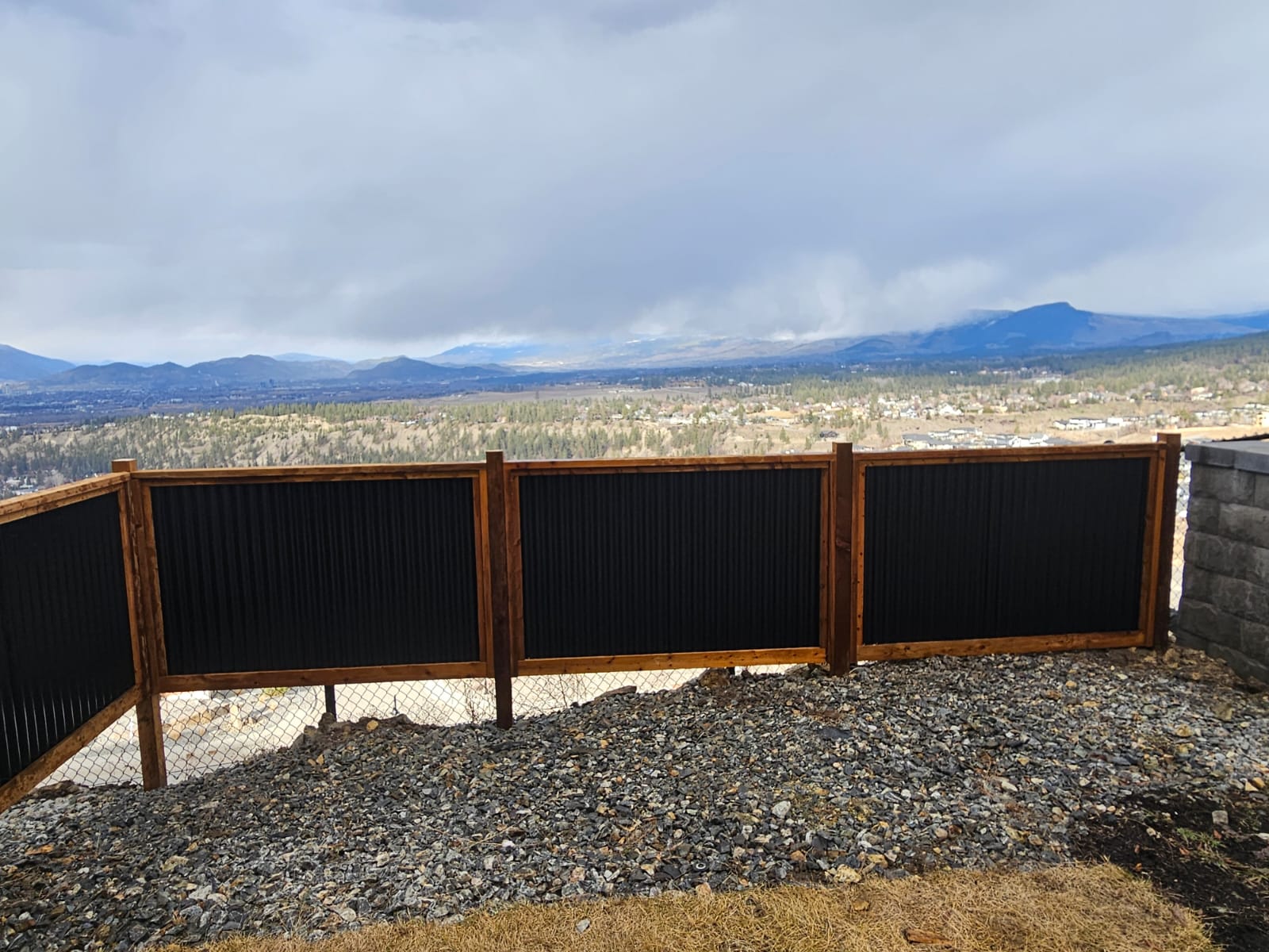 Corrugated Metal Privacy Fence Panels – Treated Wood Frame - Image 67