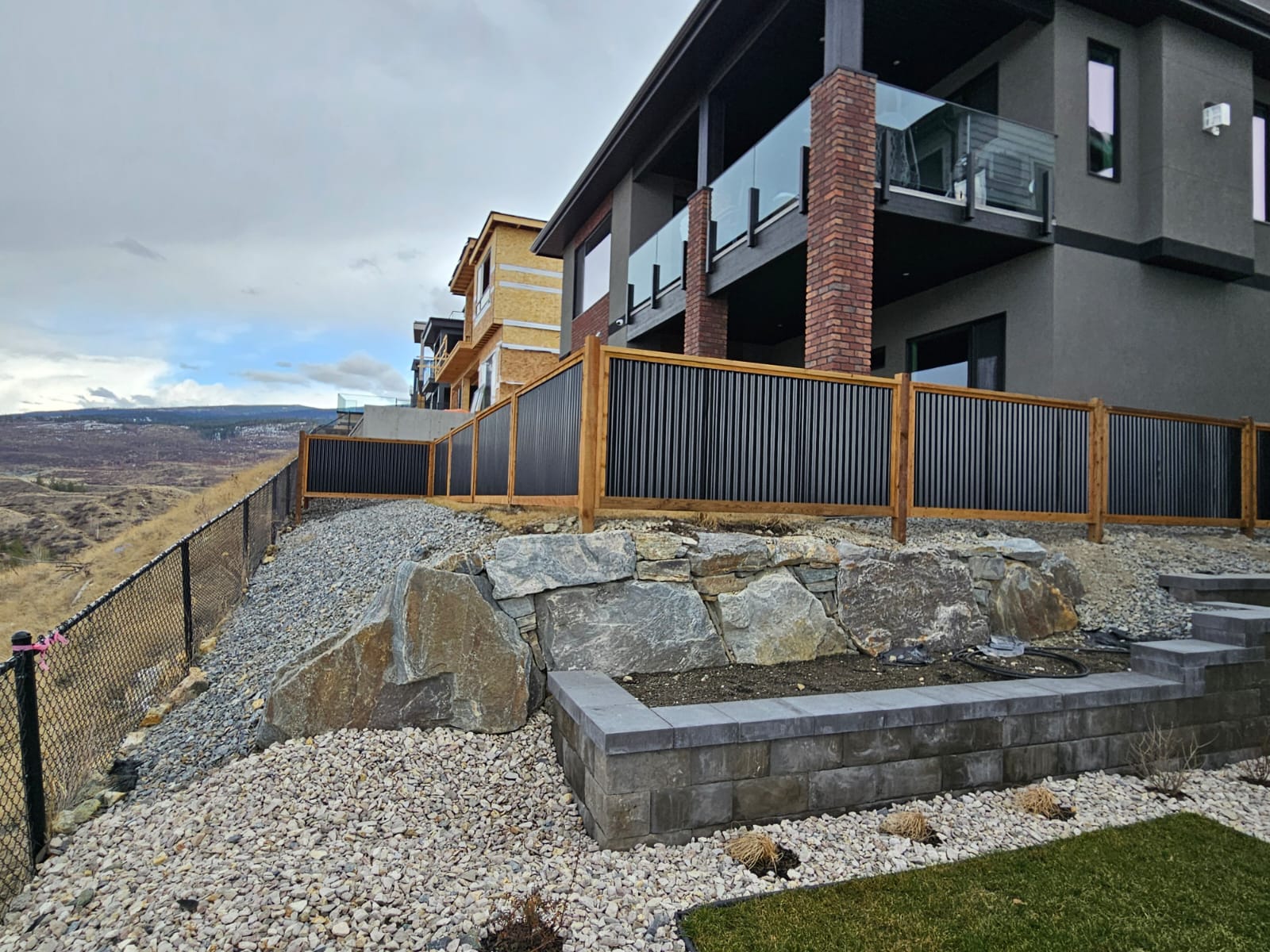 Corrugated Metal Privacy Fence Panels – Treated Wood Frame - Image 71