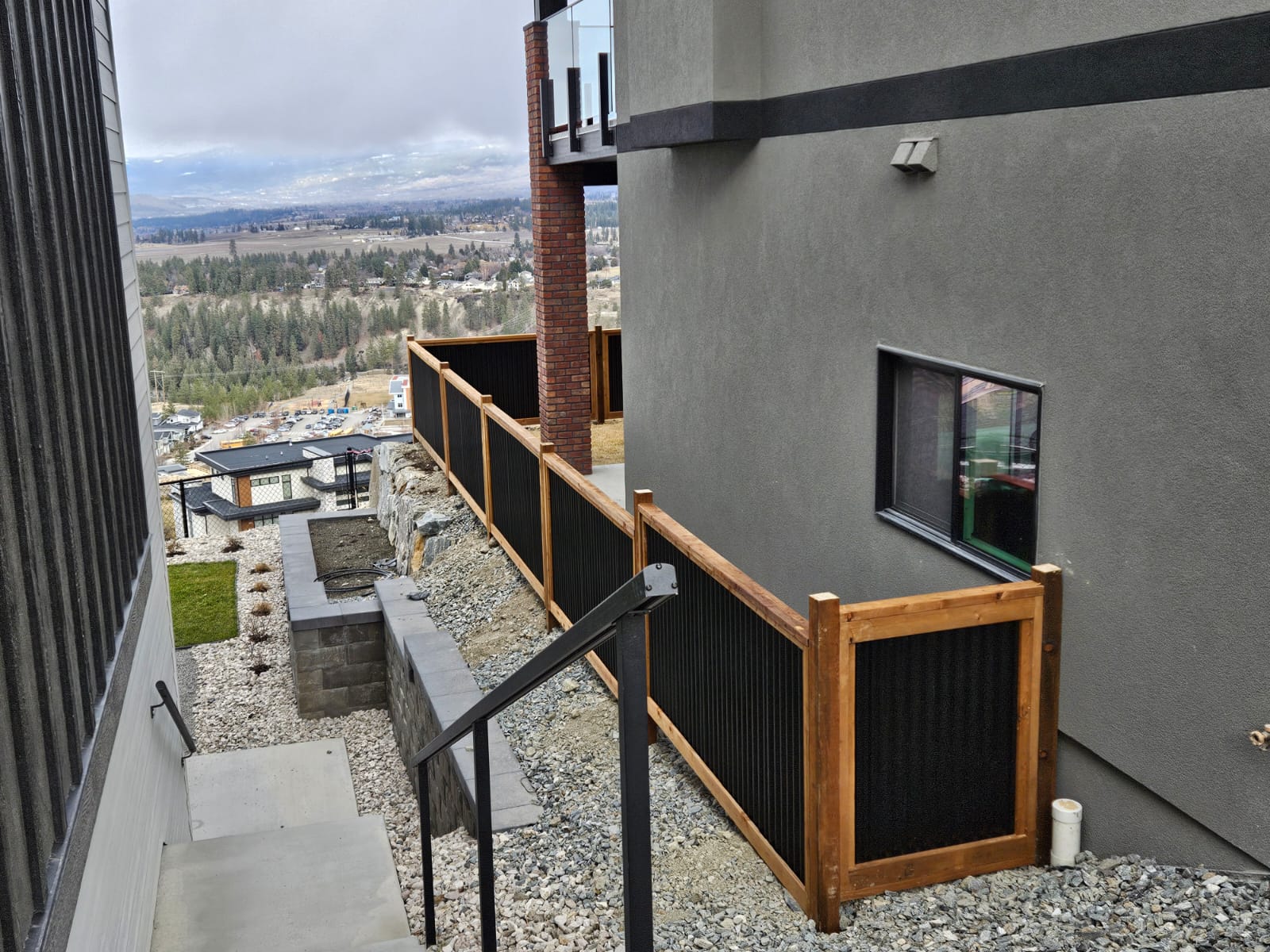 Corrugated Metal Privacy Fence Panels – Treated Wood Frame - Image 75