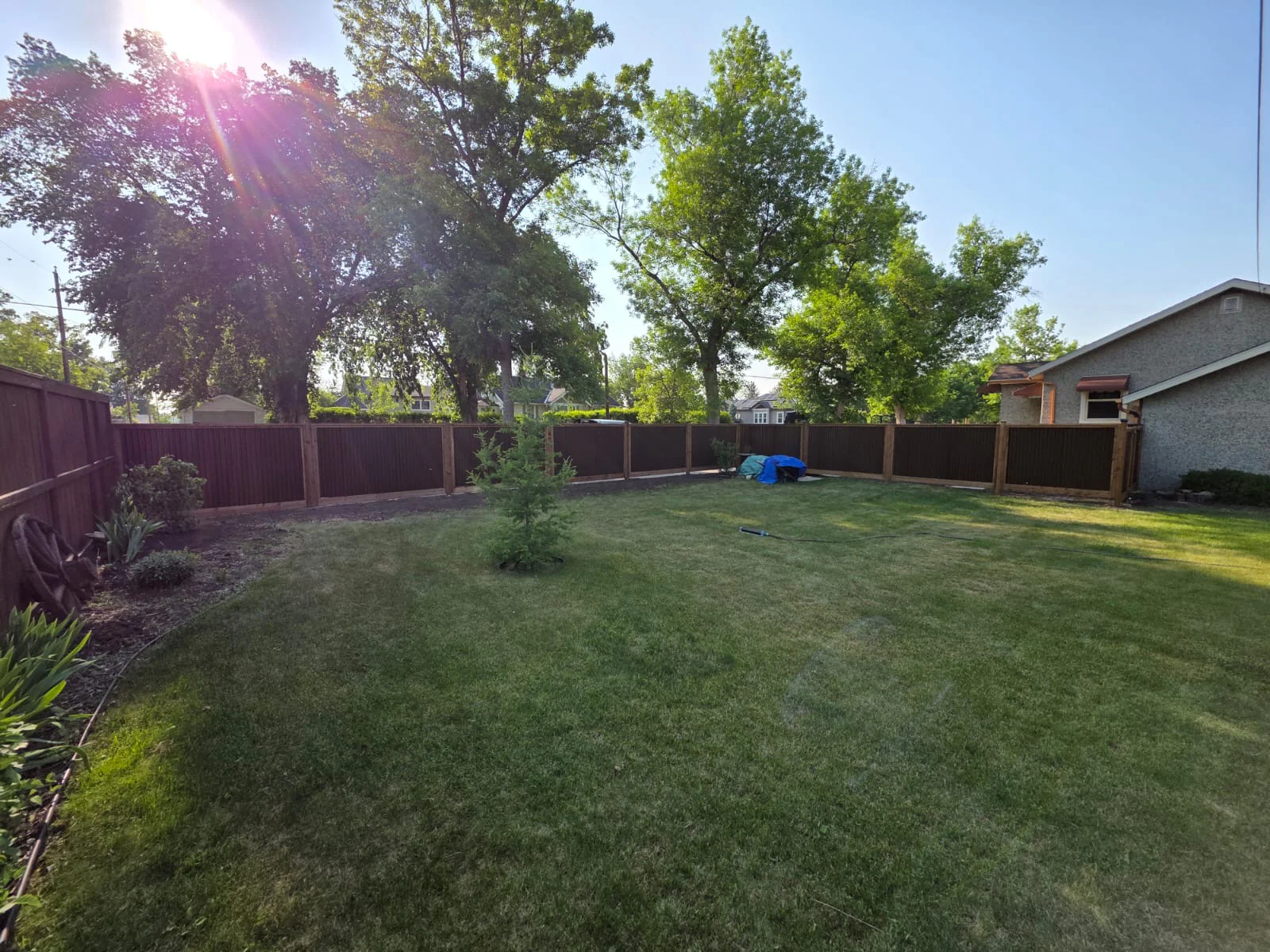 Corrugated Metal Privacy Fence Panels – Treated Wood Frame - Image 87