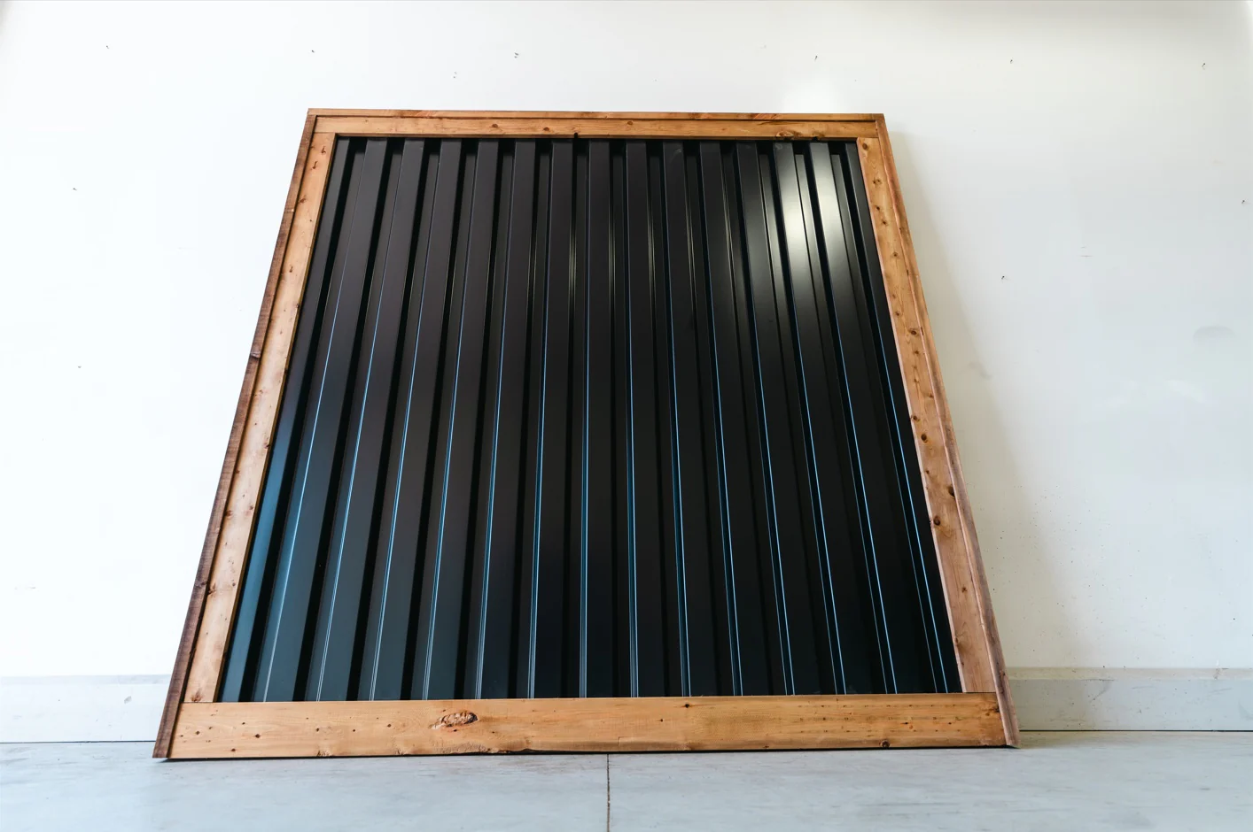 Ribbed Metal Privacy Fence Panels - Treated Wood Frame - Image 16