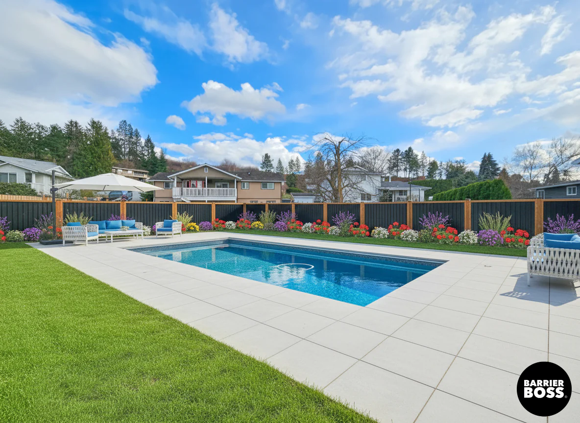 Ribbed Metal Privacy Fence Panels - Treated Wood Frame - Image 19