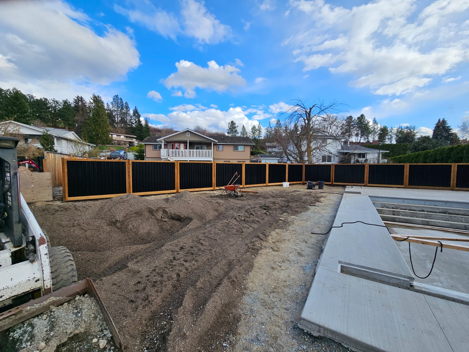 Ribbed Metal Privacy Fence Panels - Treated Wood Frame - Image 27