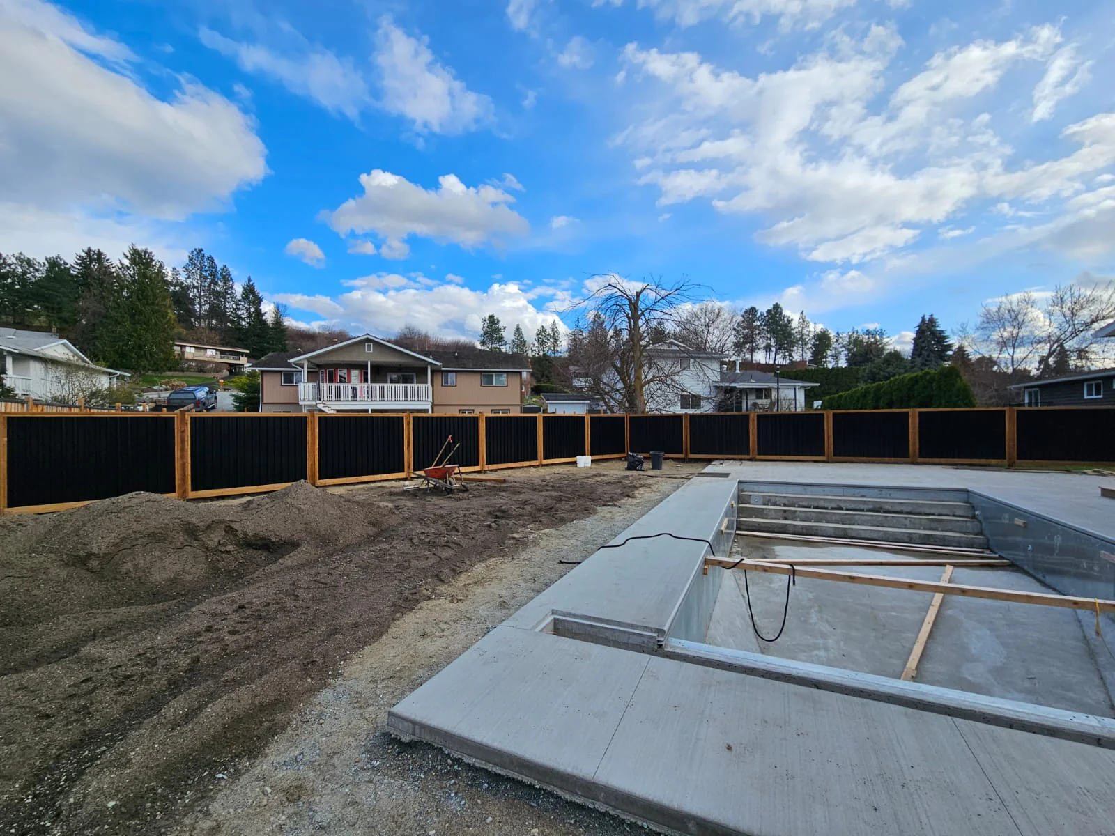 Ribbed Metal Privacy Fence Panels - Treated Wood Frame - Image 28