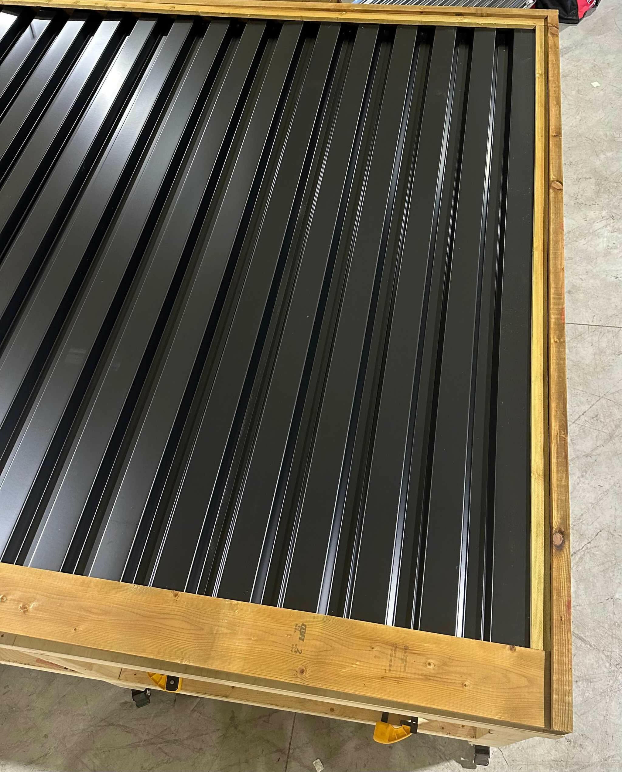 Ribbed Metal Privacy Fence Panels - Treated Wood Frame - Image 32