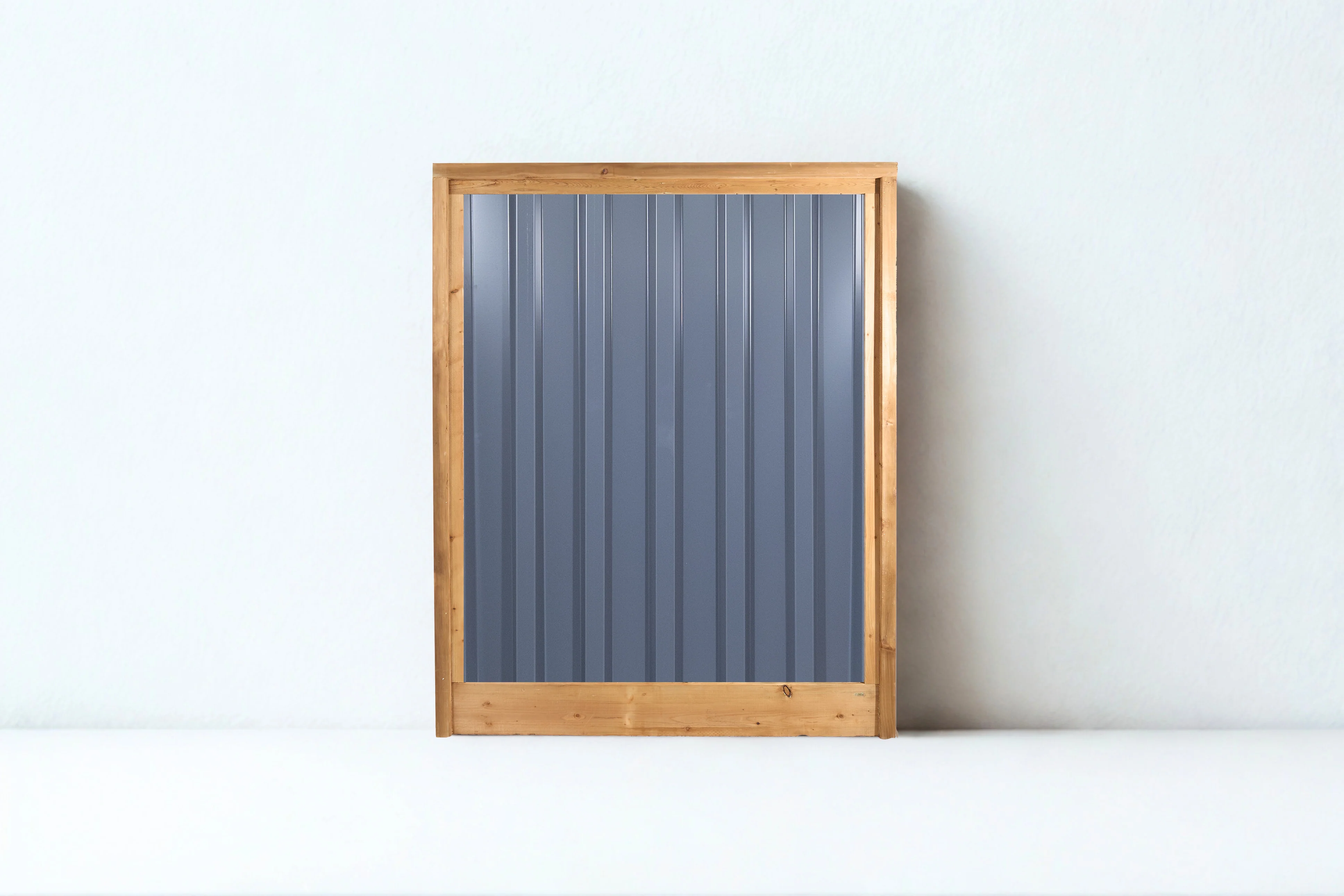 Ribbed Metal Privacy Fence Panels - Treated Wood Frame - Image 6