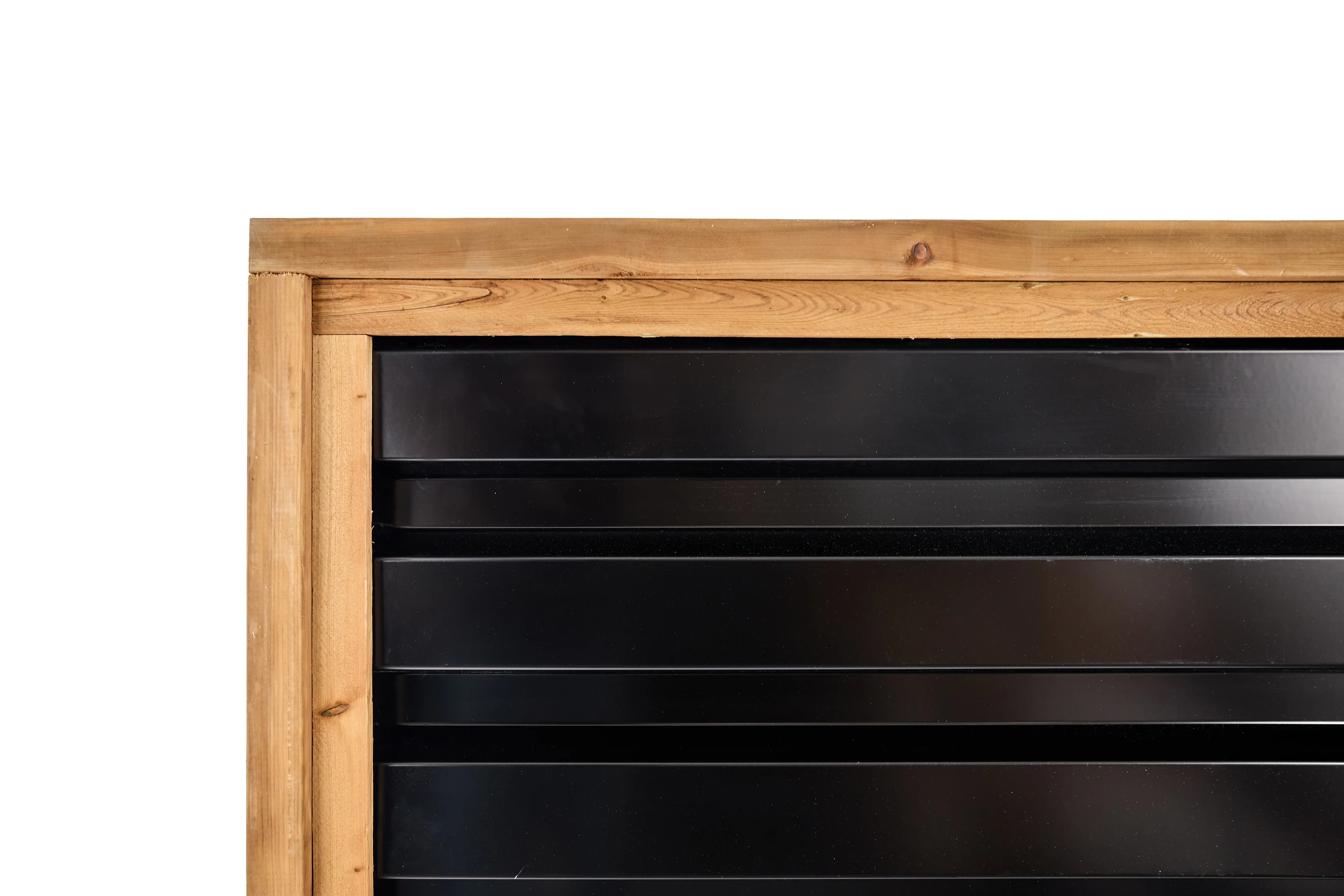 Ribbed Metal Privacy Fence Panels - Treated Wood Frame - Image 8