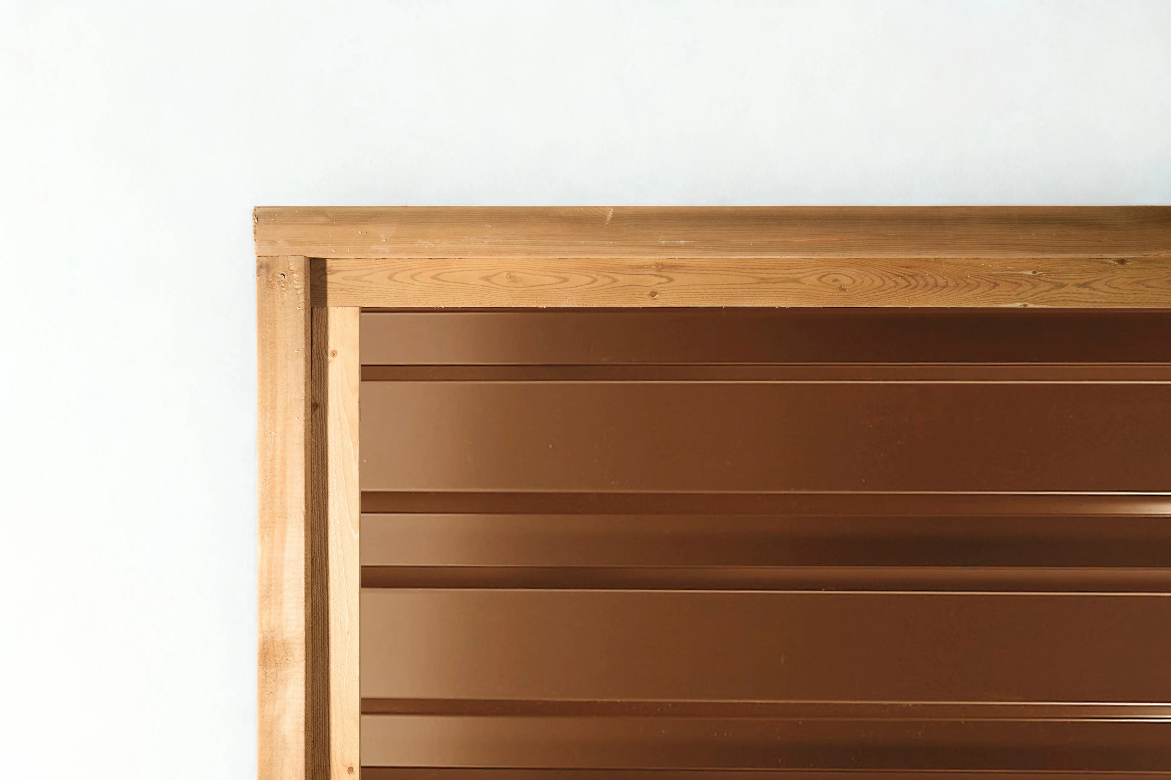 Ribbed Metal Privacy Fence Panels - Treated Wood Frame - Image 9