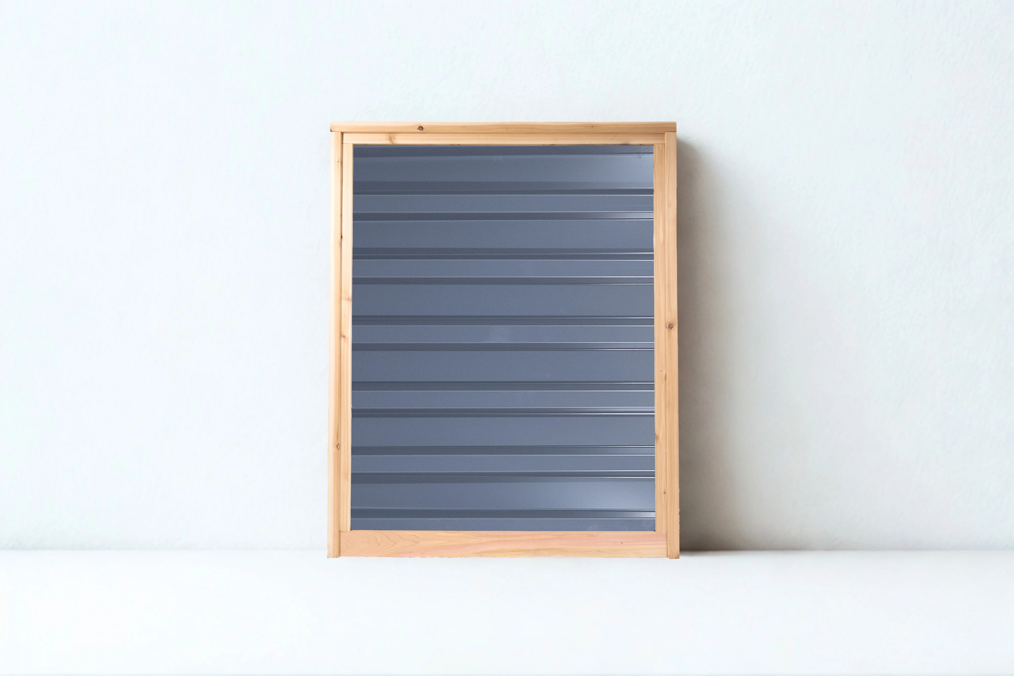 Ribbed Metal Privacy Fence Panels - Cedar Wood Frame - Image 13