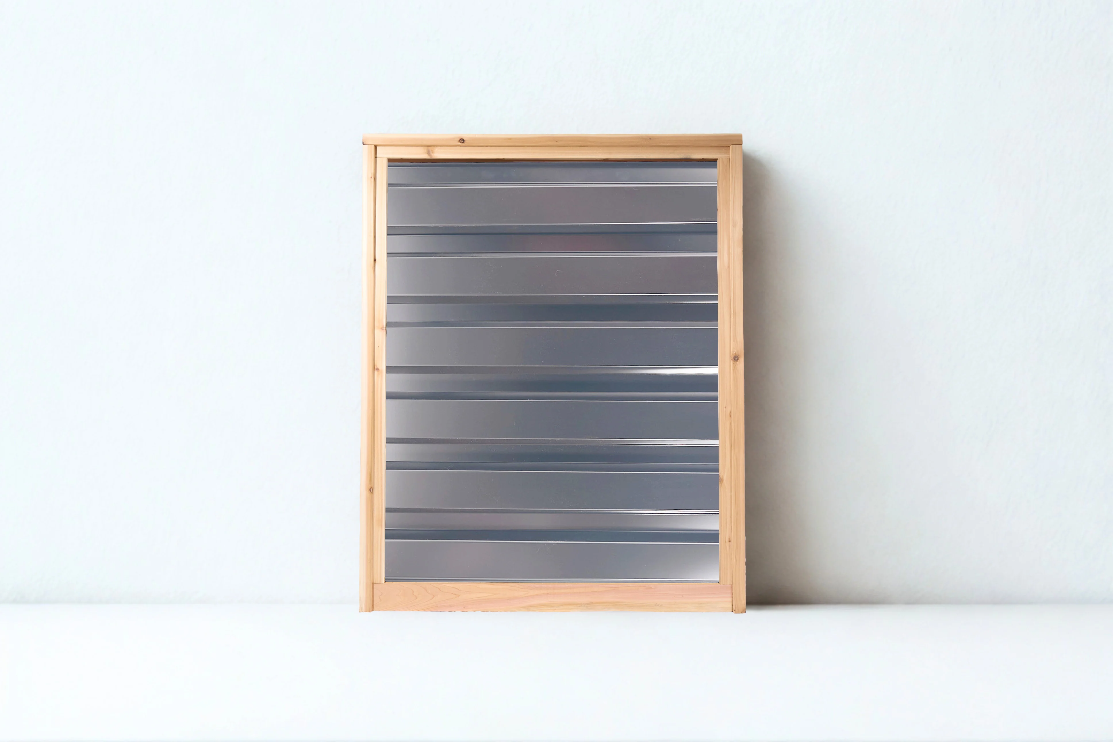 Ribbed Metal Privacy Fence Panels - Cedar Wood Frame - Image 14