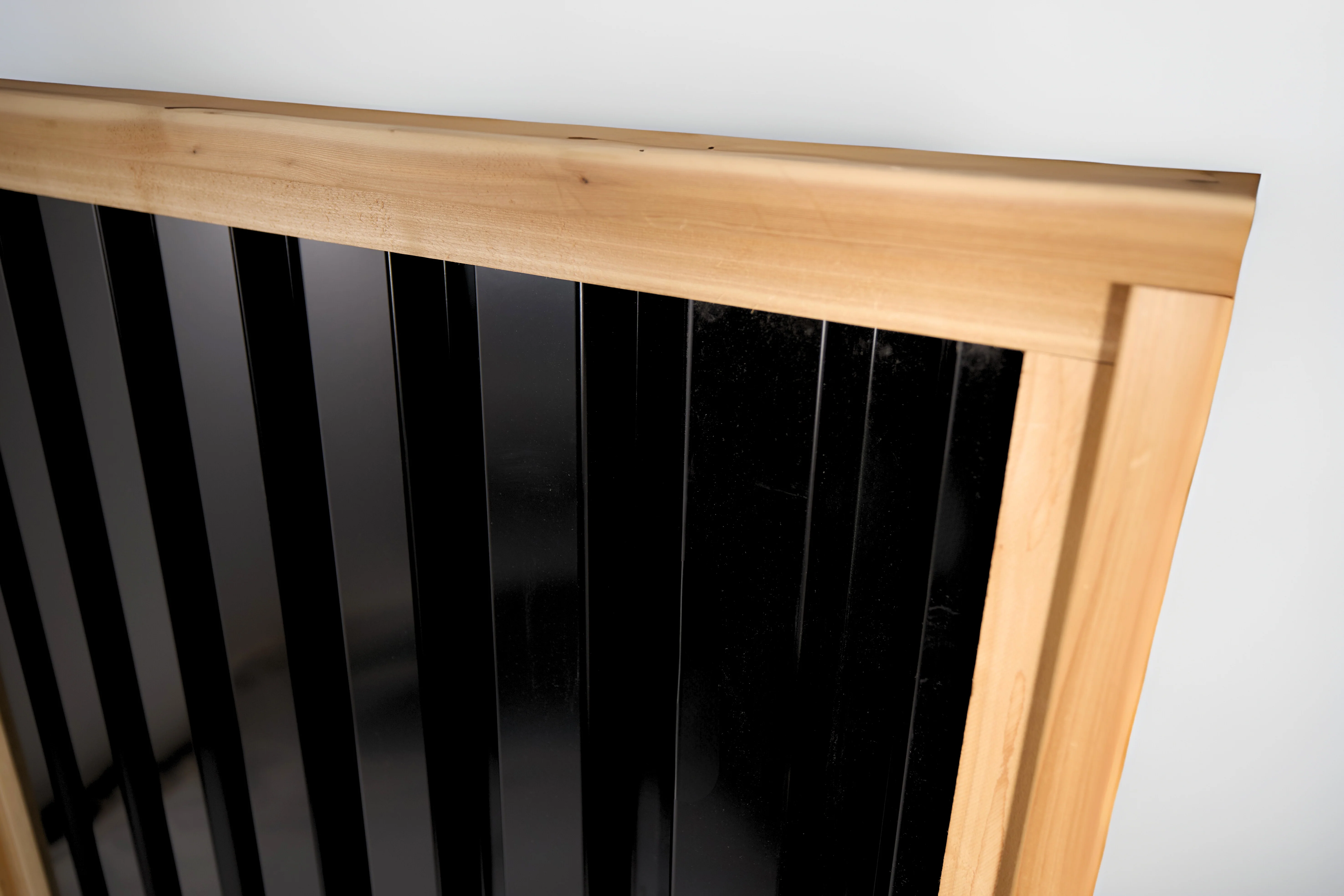 Ribbed Metal Privacy Fence Panels - Cedar Wood Frame - Image 15