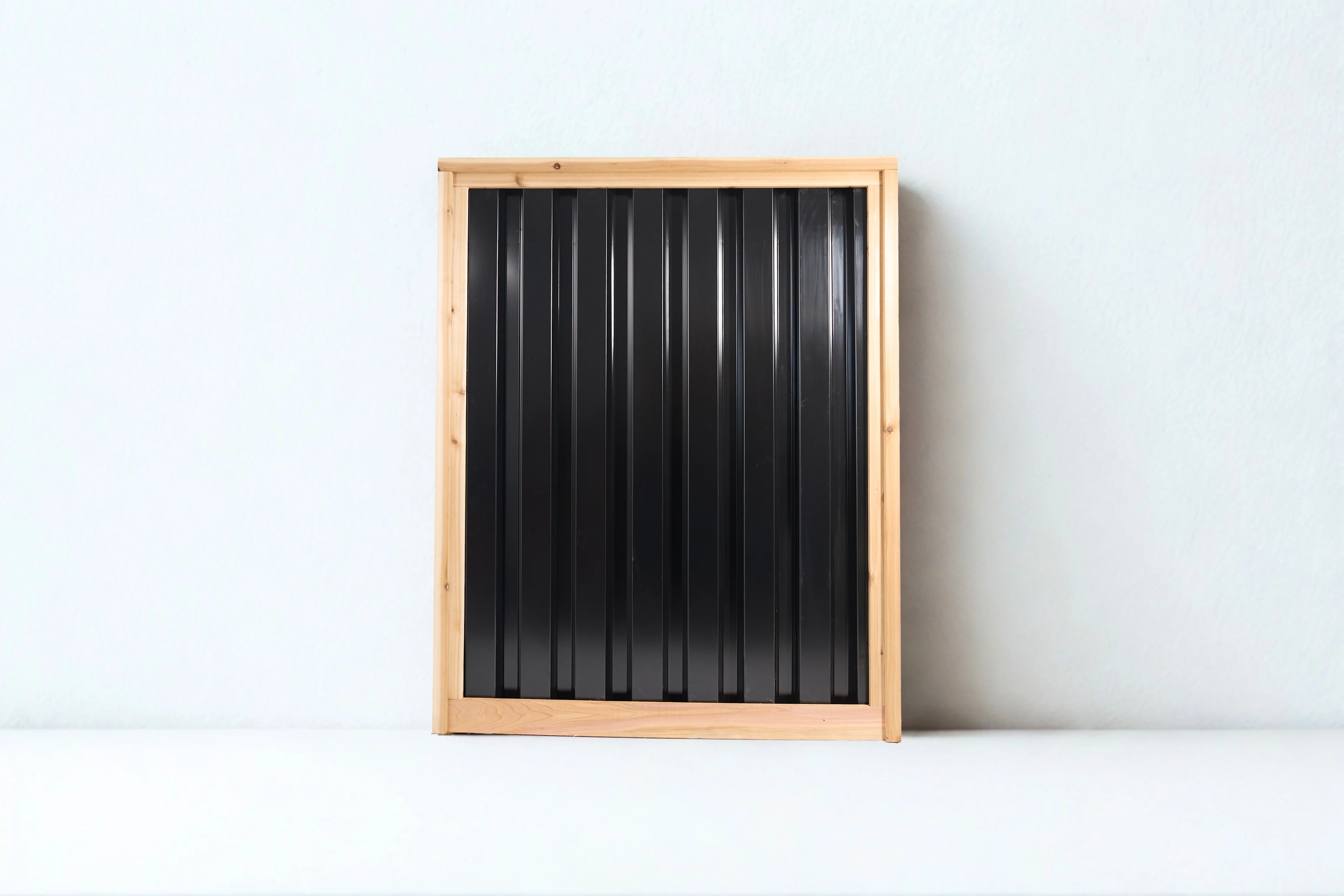 Ribbed Metal Privacy Fence Panels - Cedar Wood Frame - Image 4