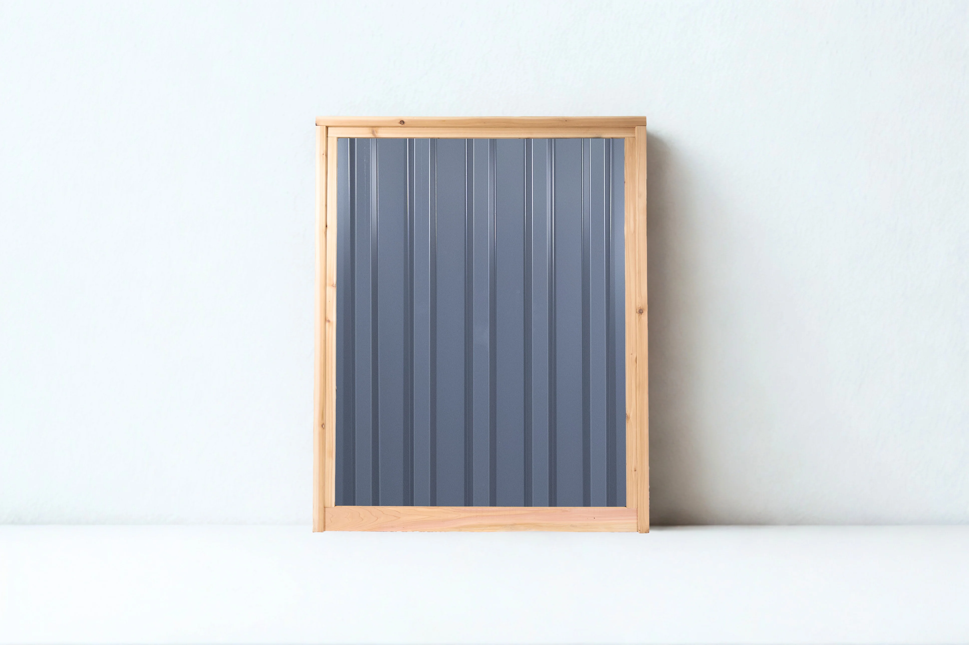 Ribbed Metal Privacy Fence Panels - Cedar Wood Frame - Image 6