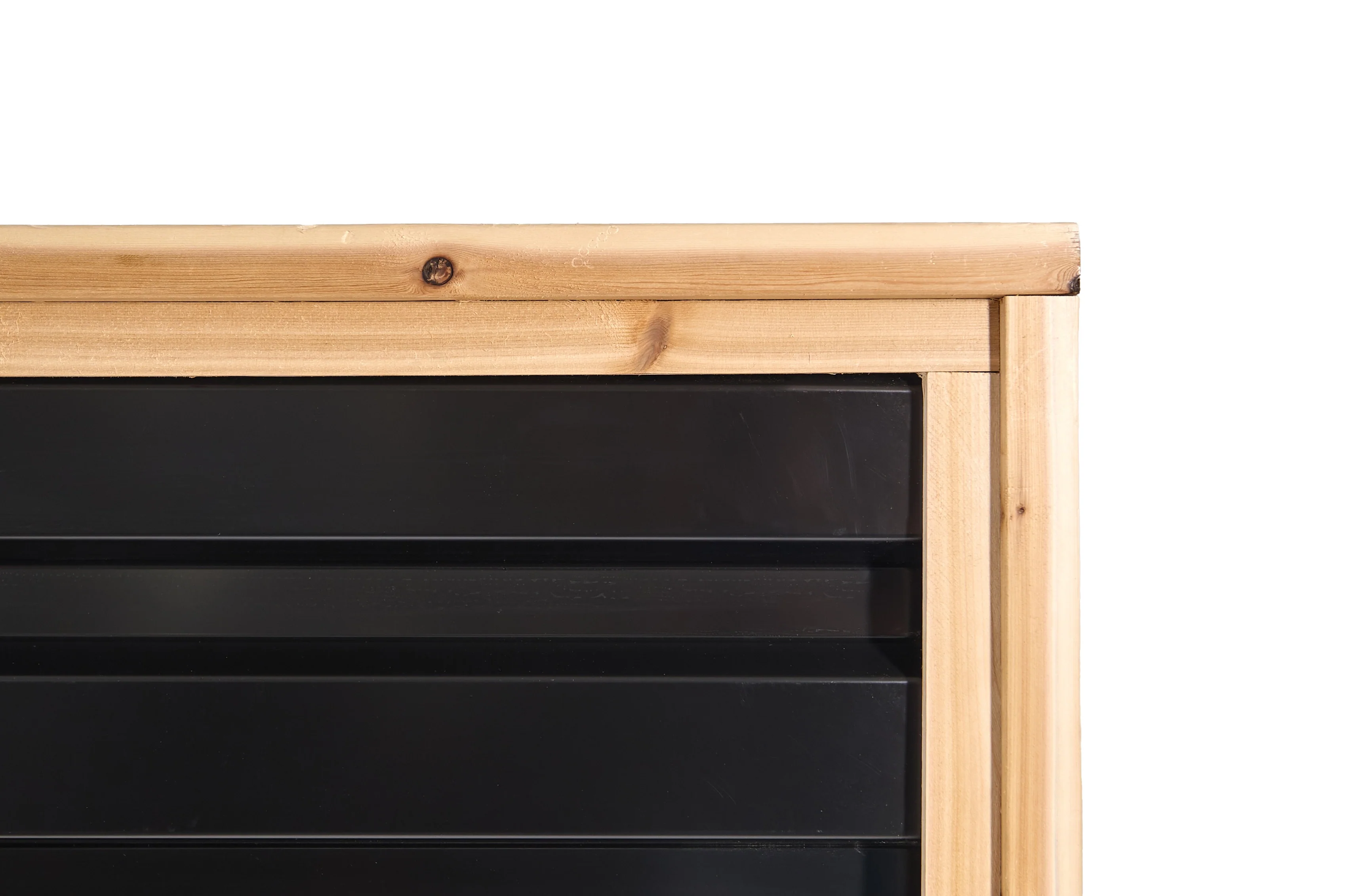 Ribbed Metal Privacy Fence Panels - Cedar Wood Frame - Image 8