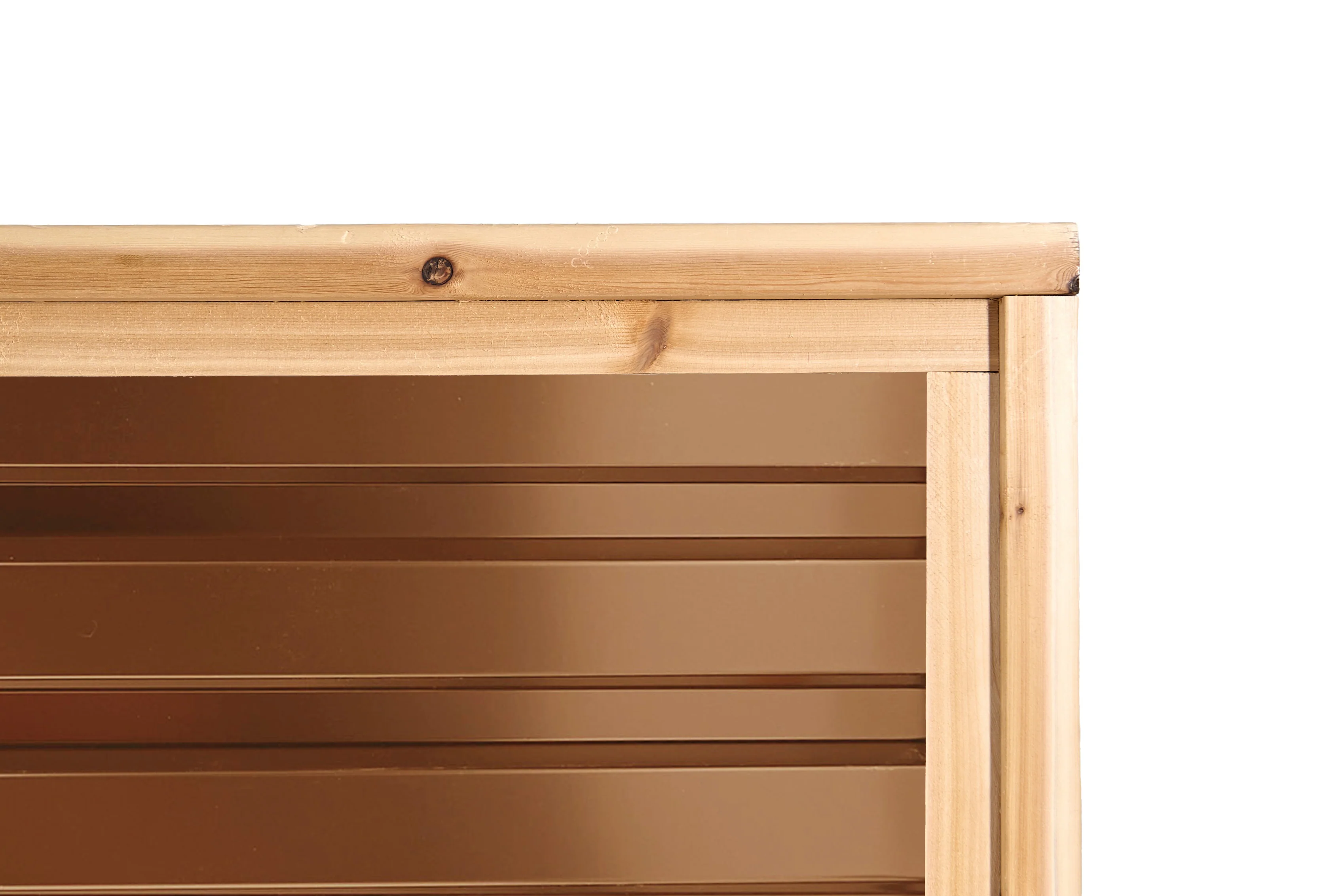 Ribbed Metal Privacy Fence Panels - Cedar Wood Frame - Image 9