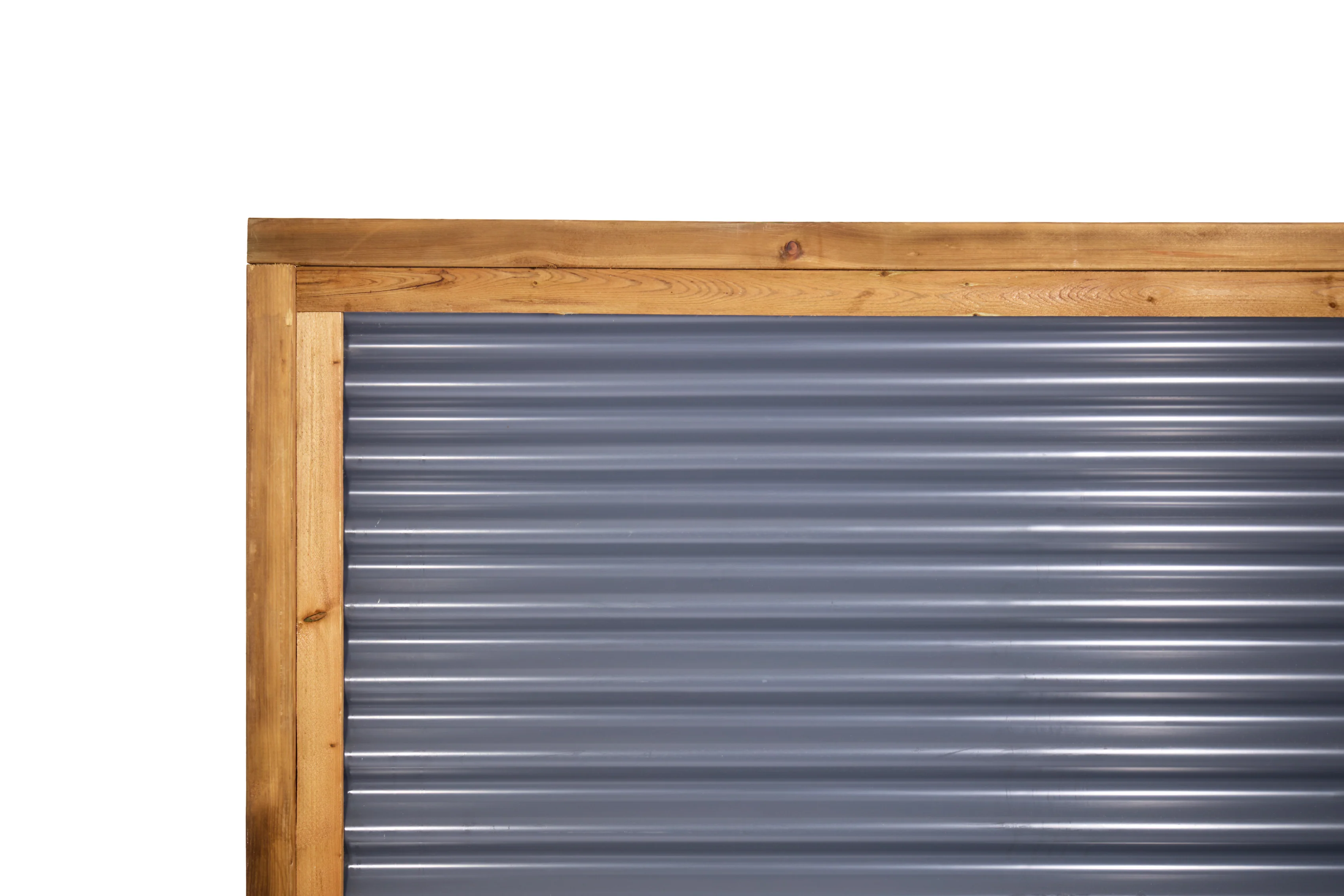 DIY Corrugated Metal Privacy Fence Kit - Treated Wood Frame - Image 11