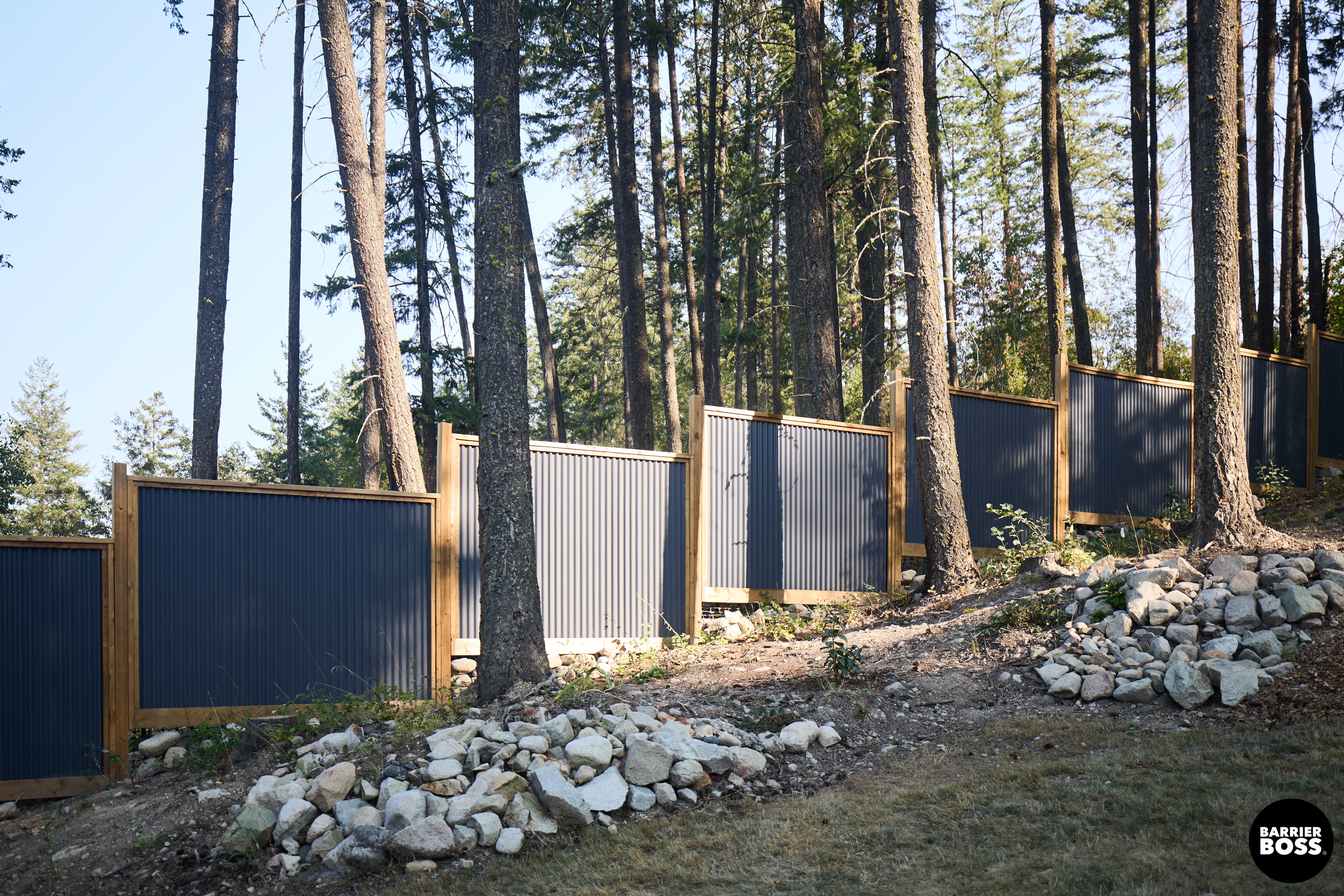 DIY Corrugated Metal Privacy Fence Kit - Treated Wood Frame - Image 22