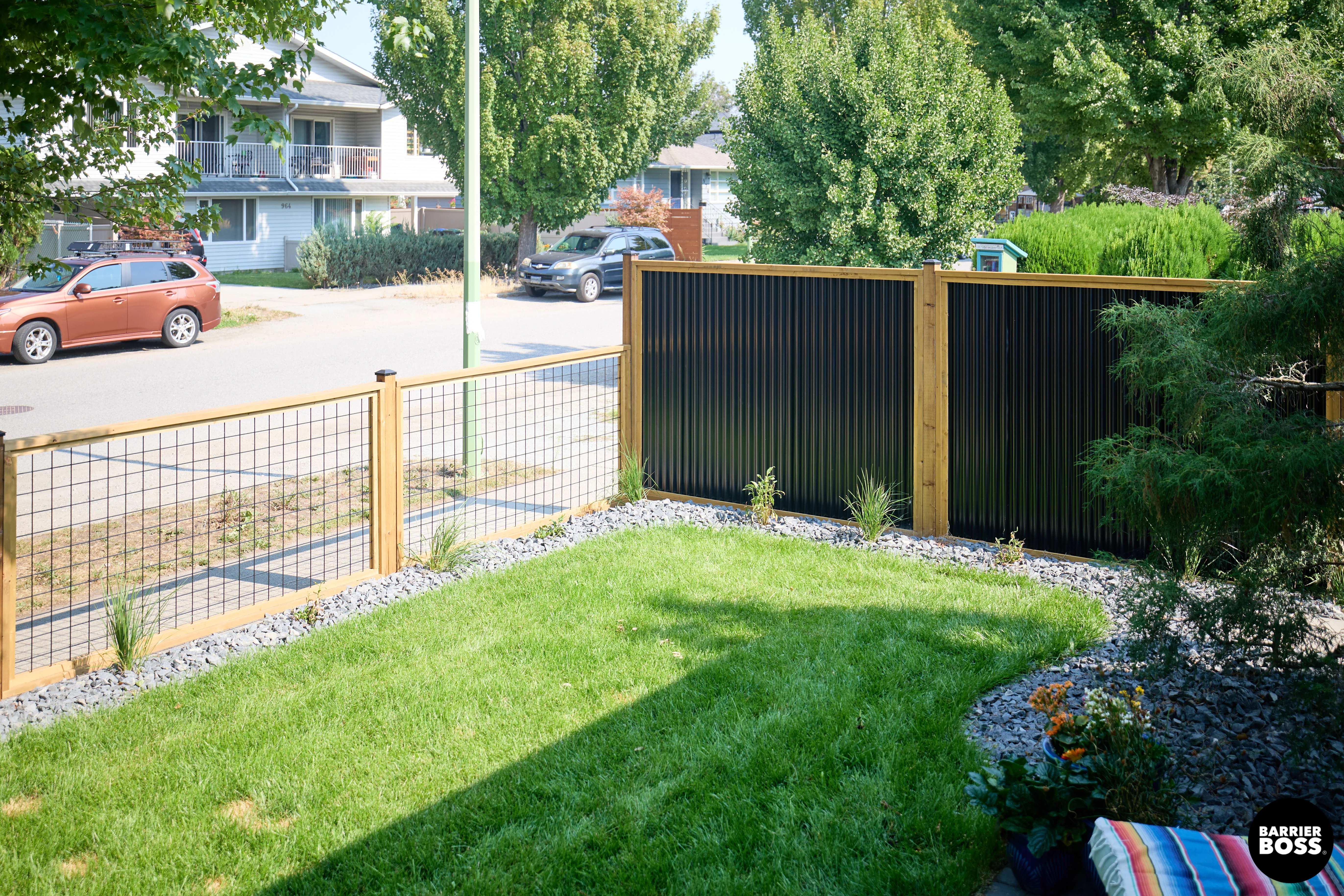 DIY Corrugated Metal Privacy Fence Kit - Treated Wood Frame - Image 29