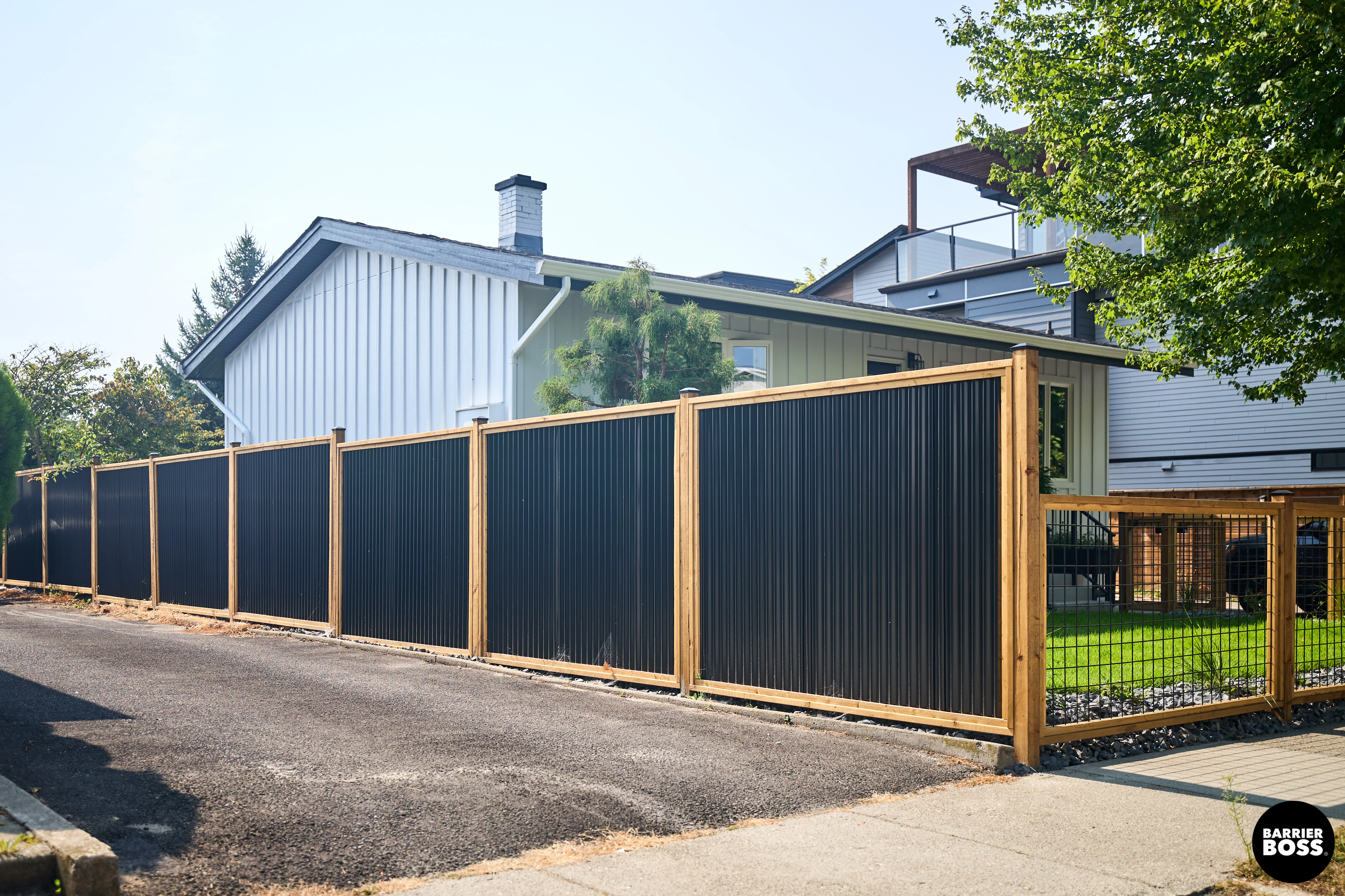 DIY Corrugated Metal Privacy Fence Kit - Treated Wood Frame - Image 33