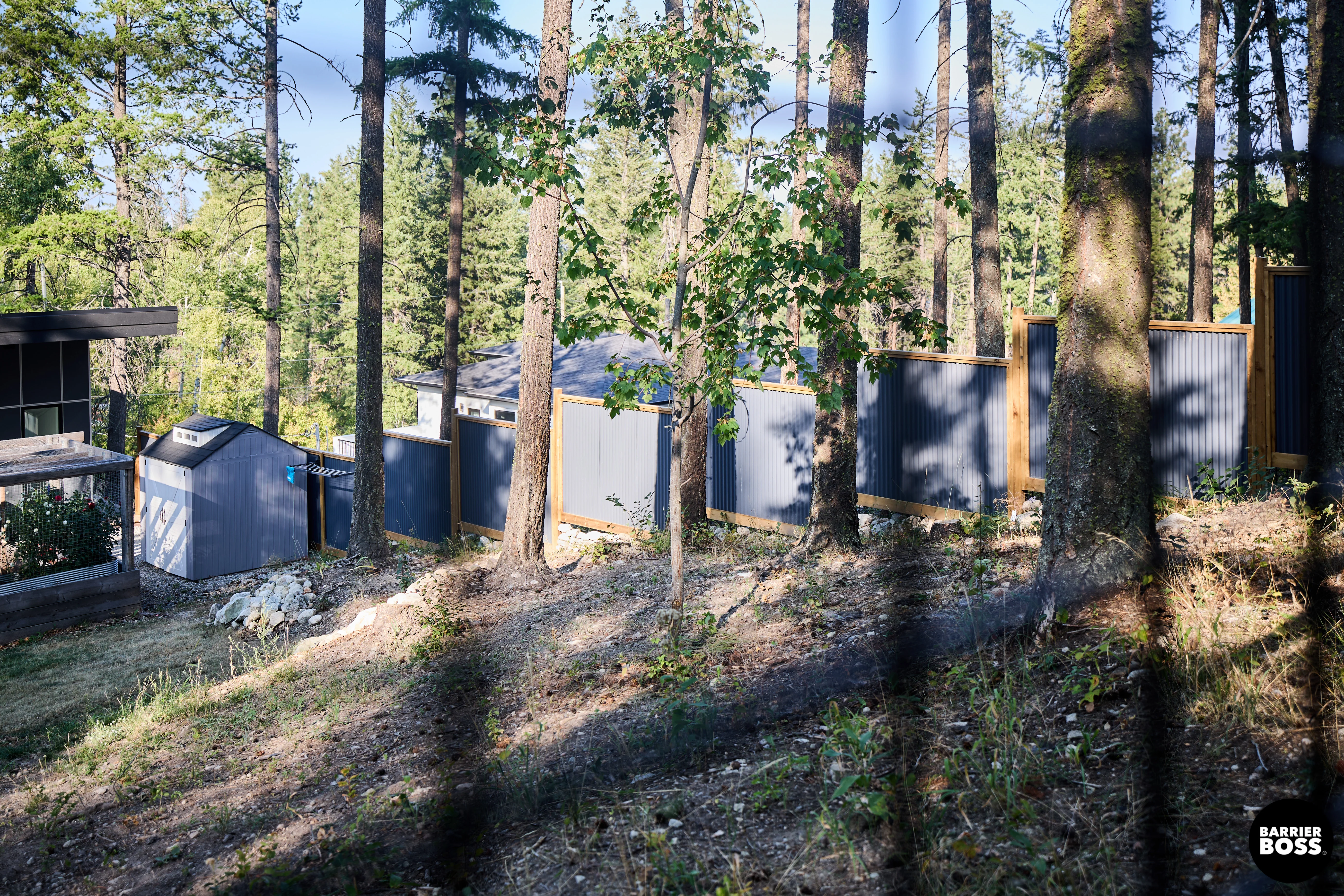 DIY Corrugated Metal Privacy Fence Kit - Treated Wood Frame - Image 35