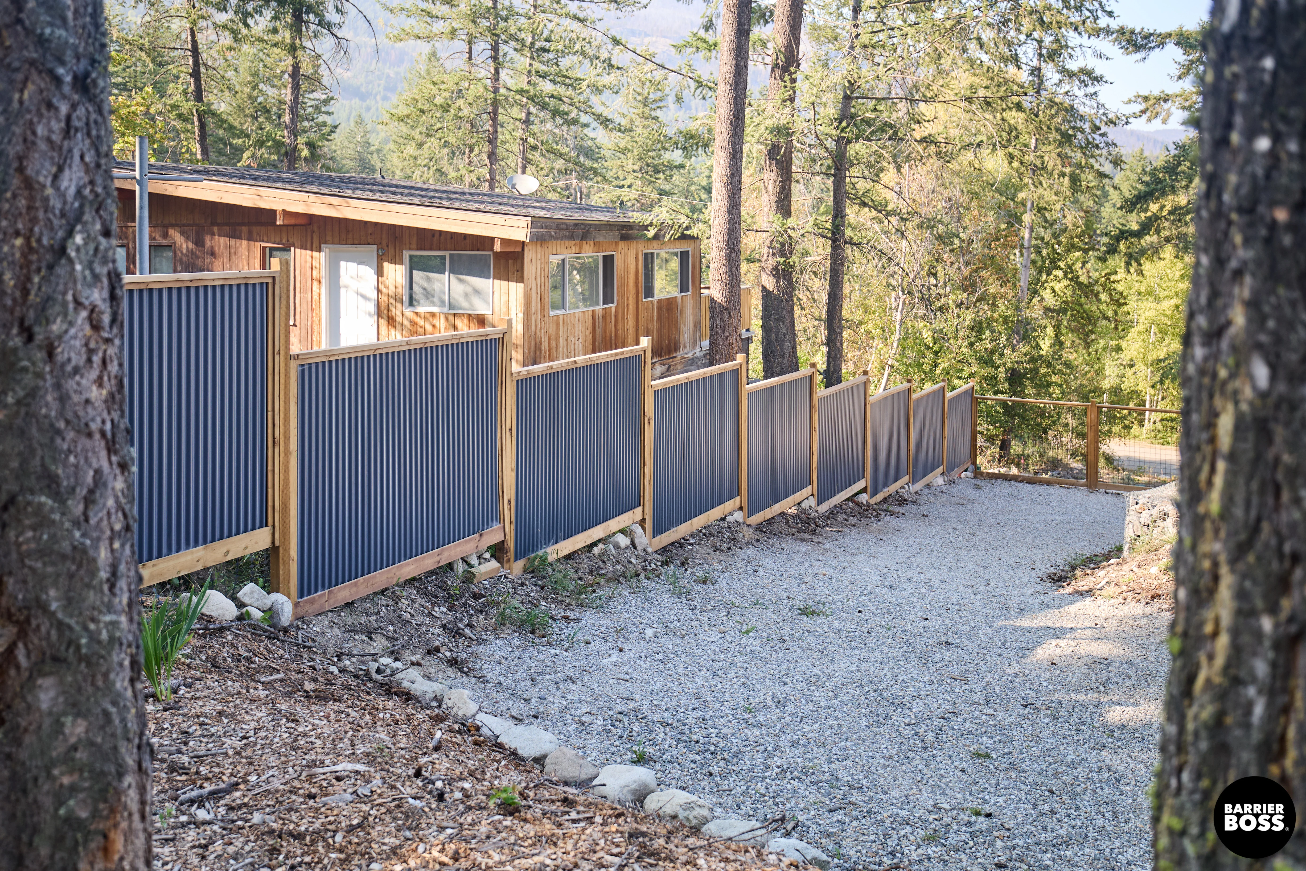 DIY Corrugated Metal Privacy Fence Kit - Treated Wood Frame - Image 48