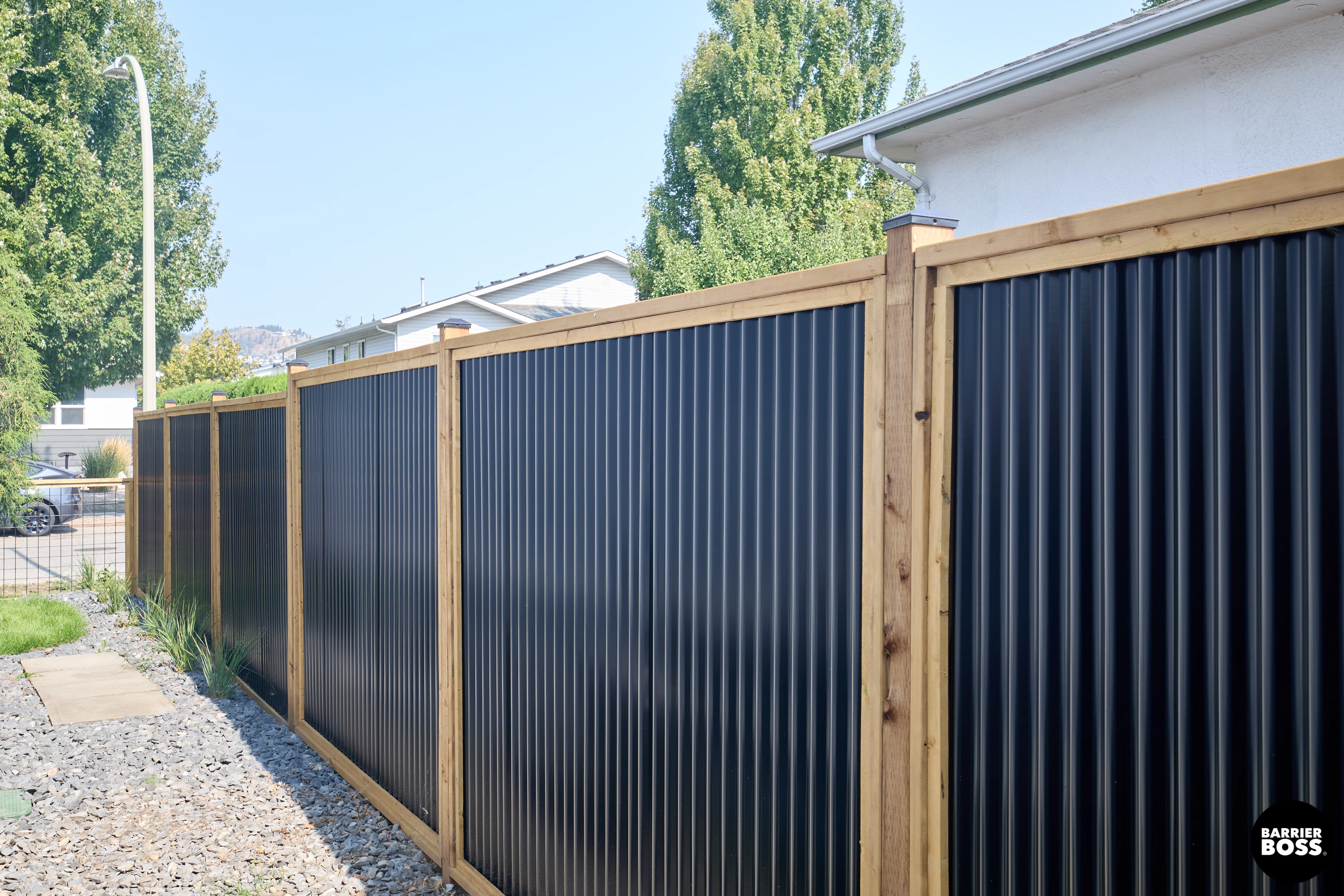 DIY Corrugated Metal Privacy Fence Kit - Treated Wood Frame - Image 50