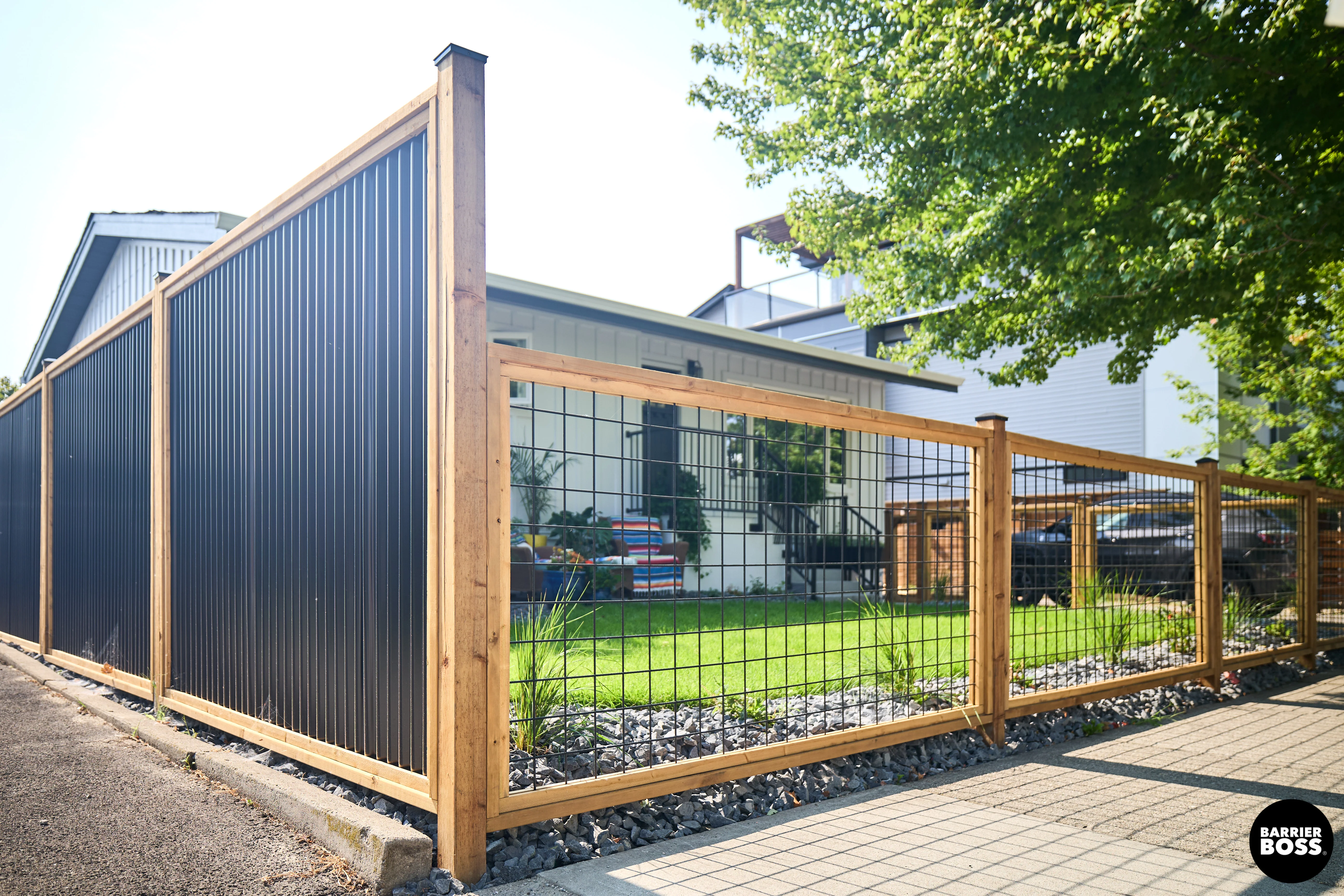 DIY Corrugated Metal Privacy Fence Kit - Treated Wood Frame - Image 51