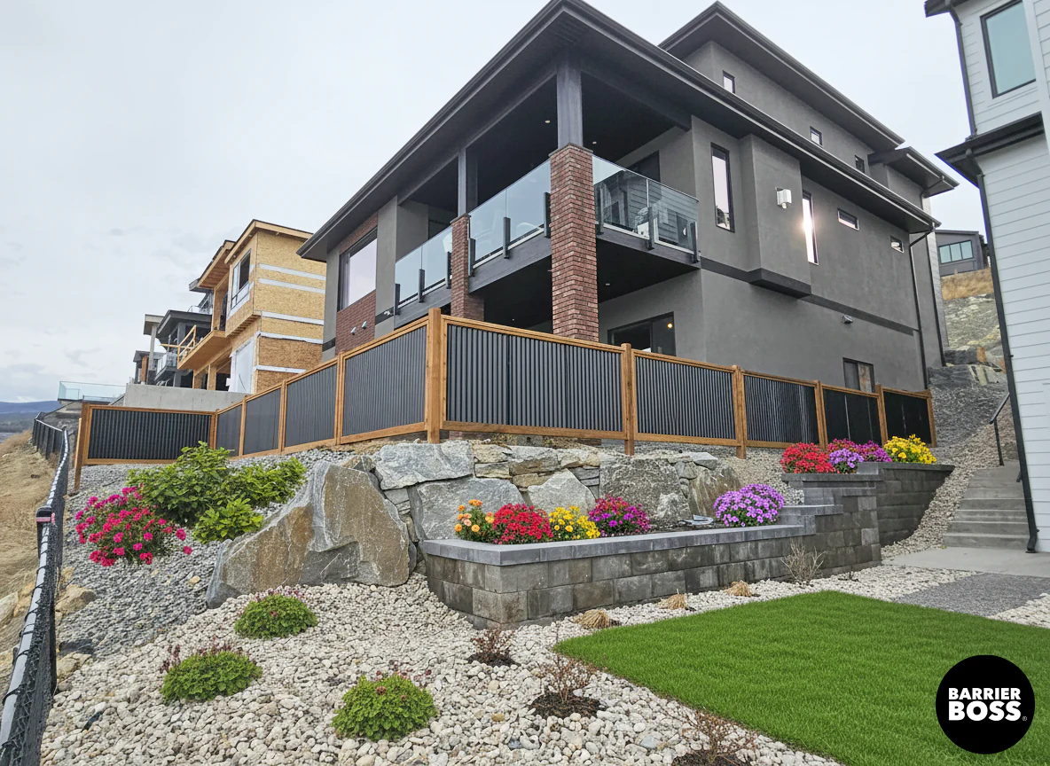 DIY Corrugated Metal Privacy Fence Kit - Treated Wood Frame - Image 52