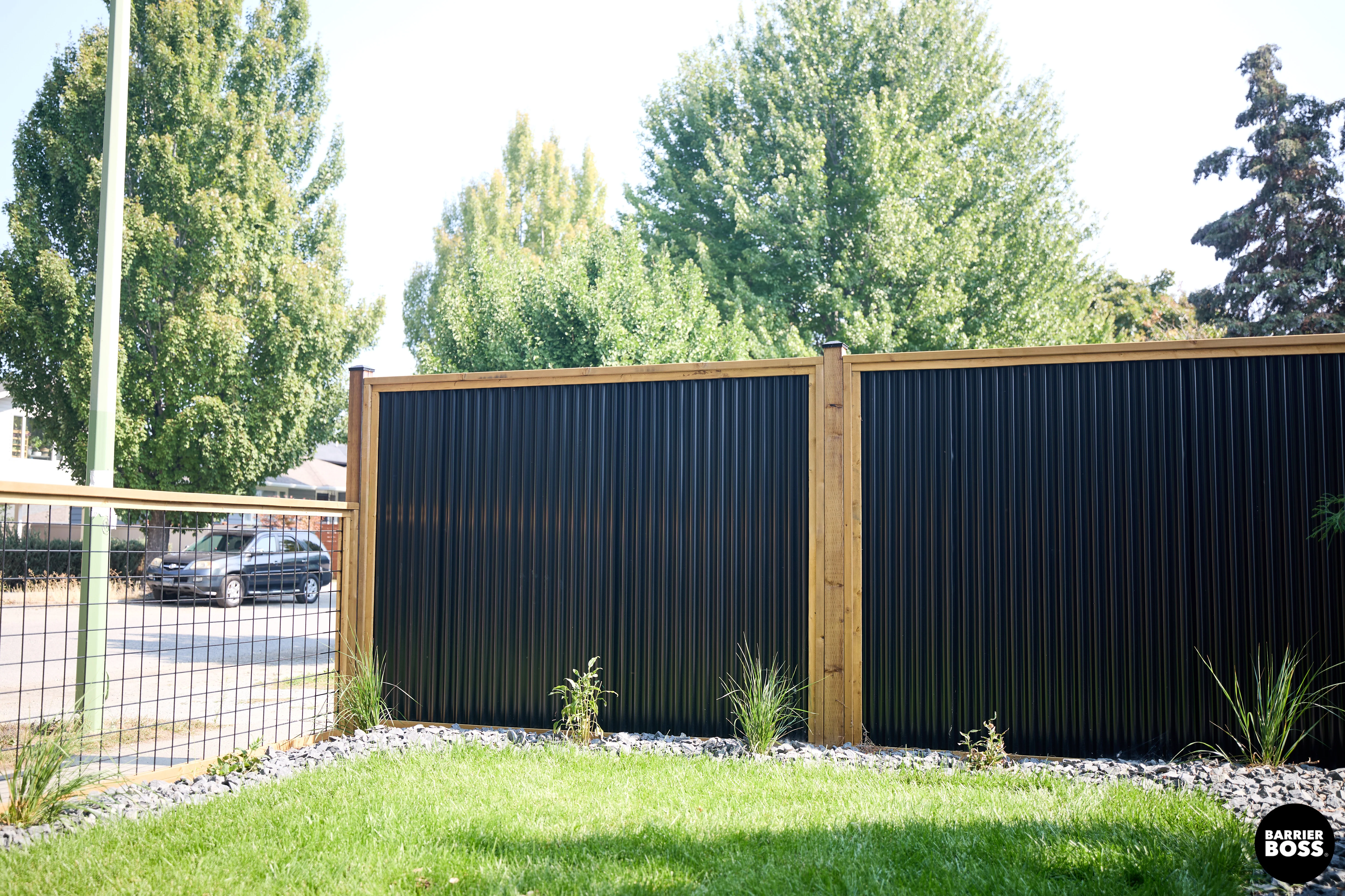 DIY Corrugated Metal Privacy Fence Kit - Treated Wood Frame - Image 53