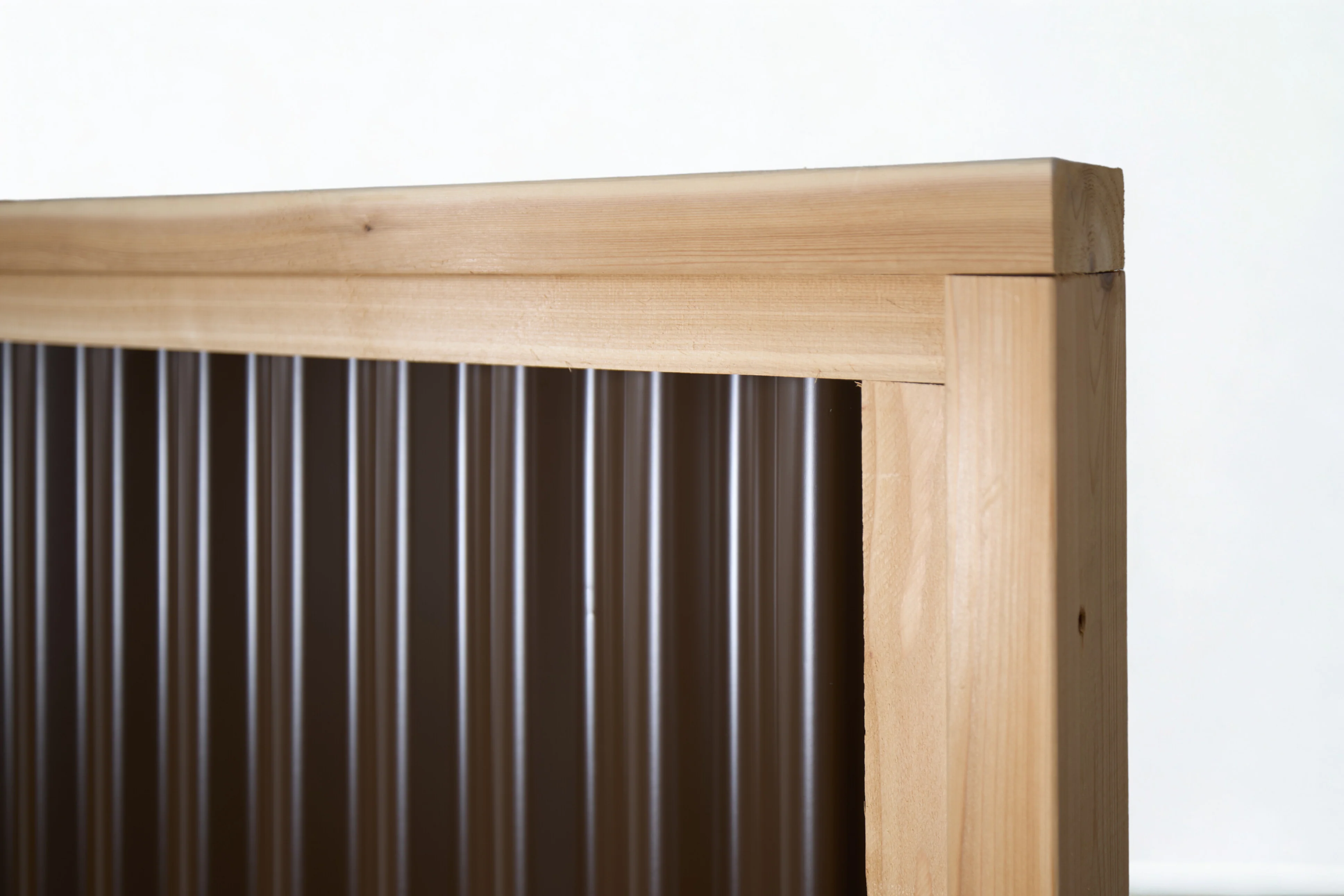 Corrugated Metal Privacy Fence Panels – Cedar Wood Frame - Image 11