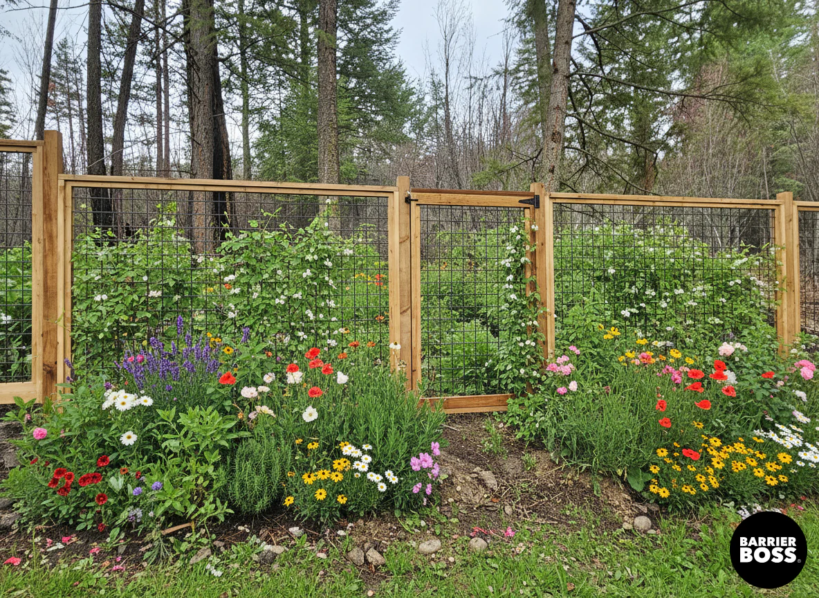 Black Hog Wire Fence Panels - Image 43