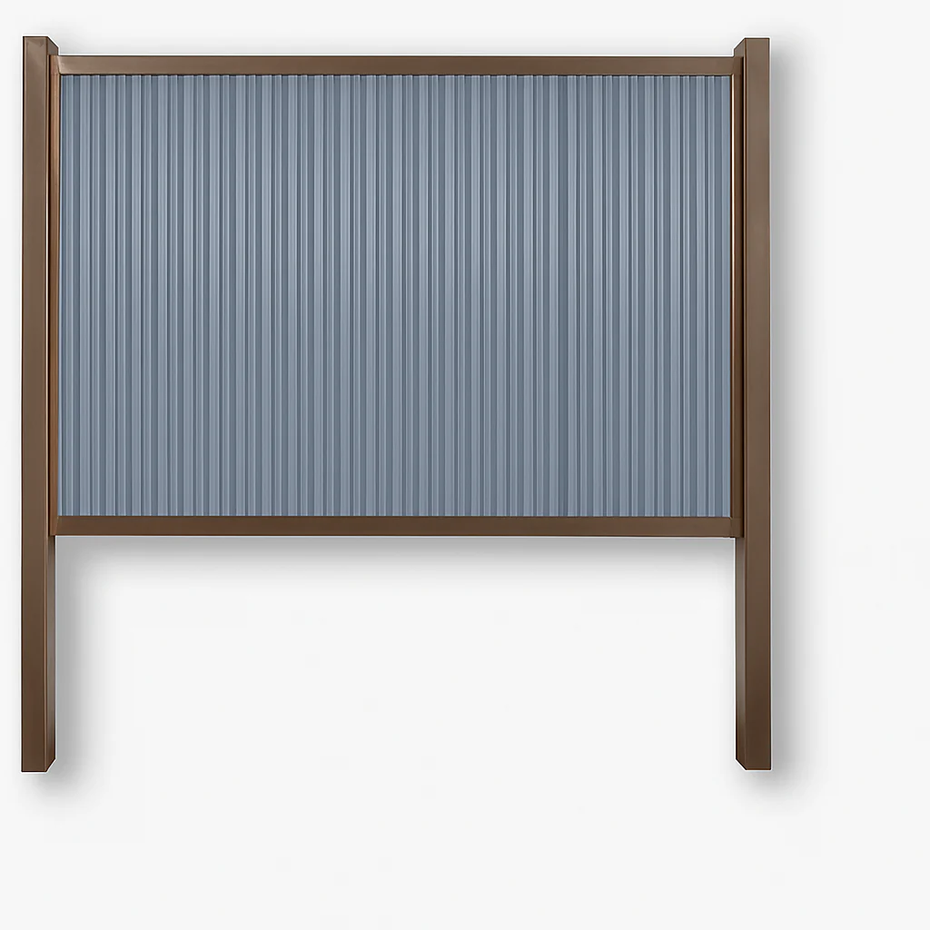 Brown Zero-Maintenance Metal Fence Frame Kit (Infill Included) - Image 3