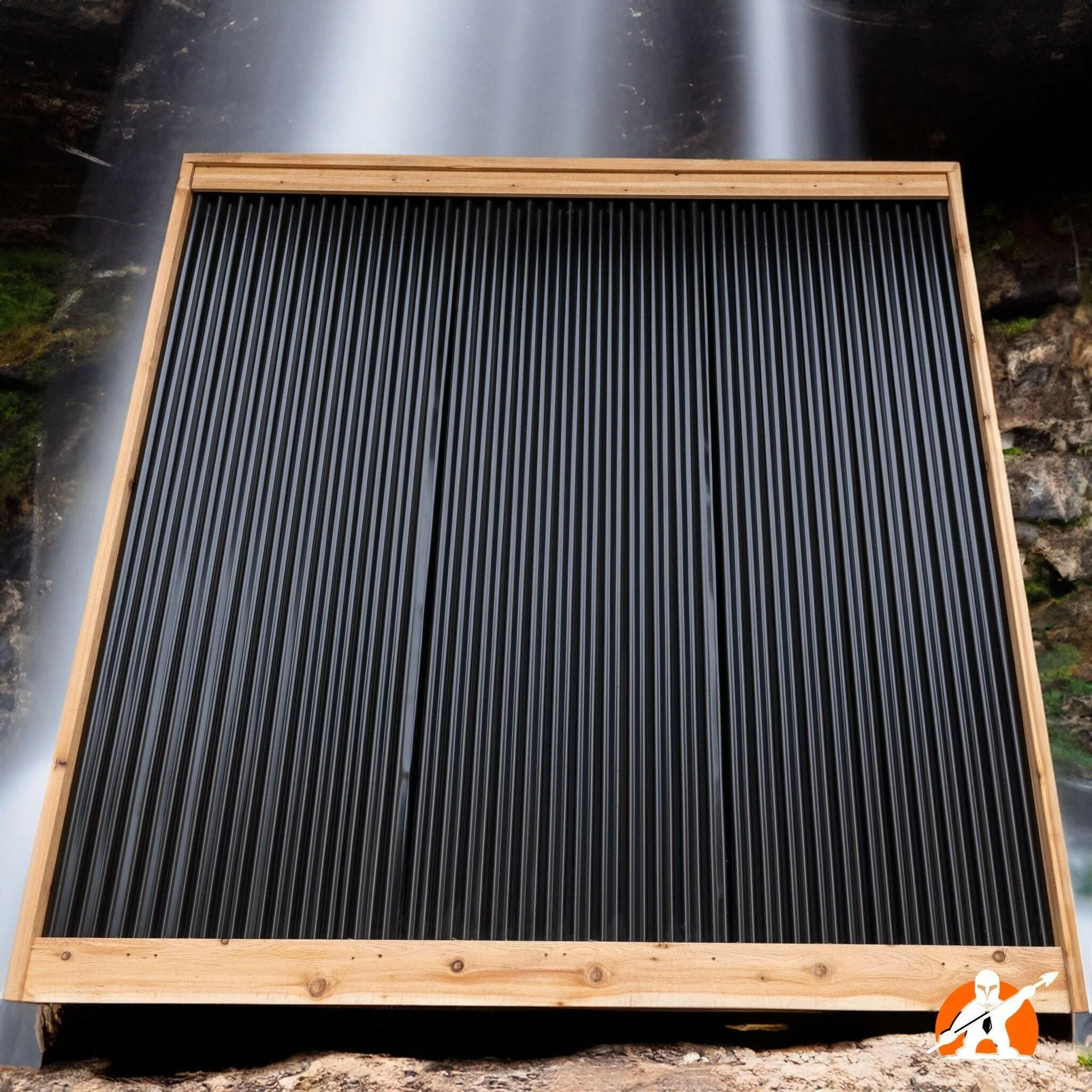 Corrugated Metal Privacy Fence Panels – Cedar Wood Frame - Image 27