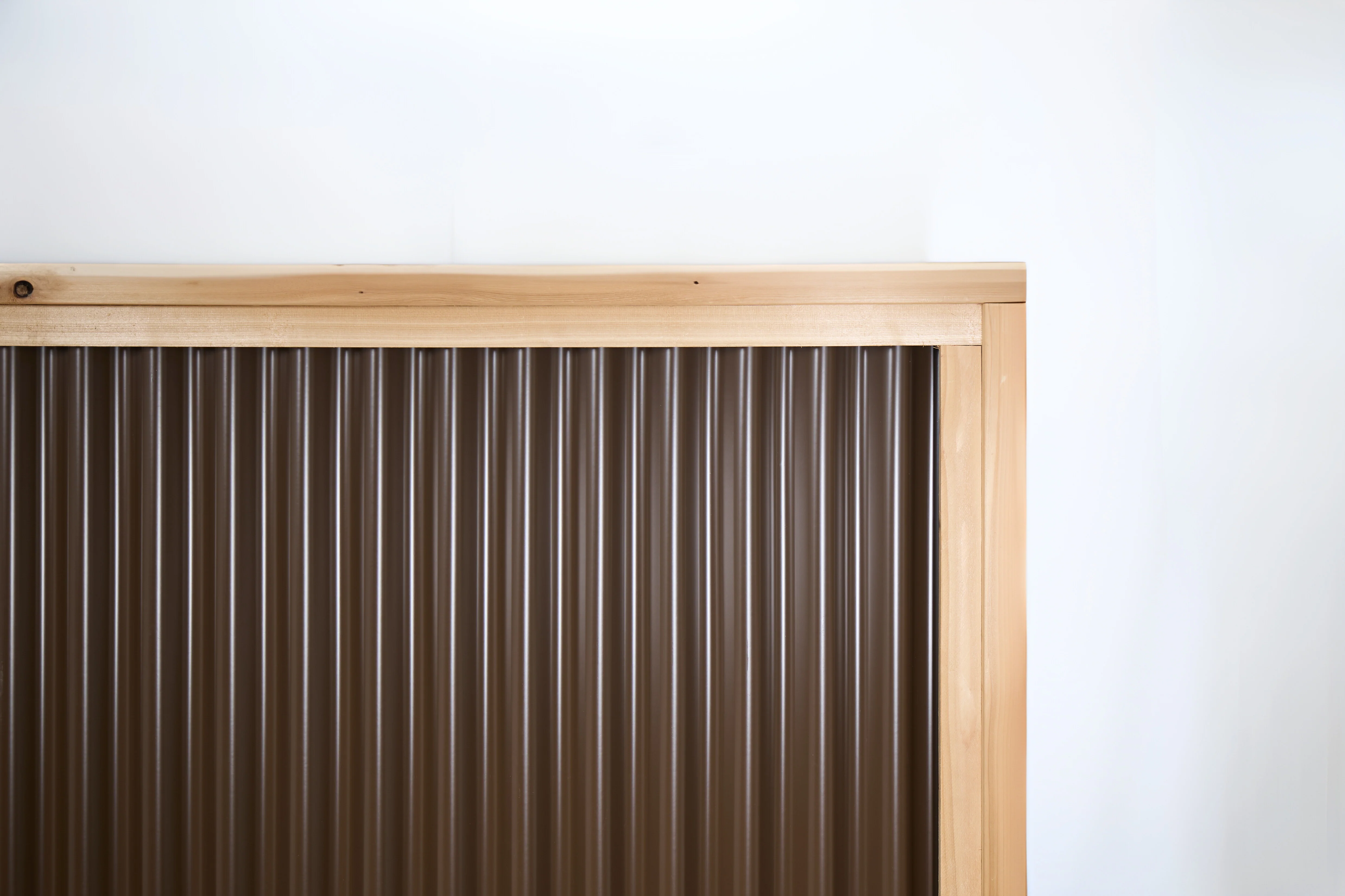 Corrugated Metal Privacy Fence Panels – Cedar Wood Frame - Image 3