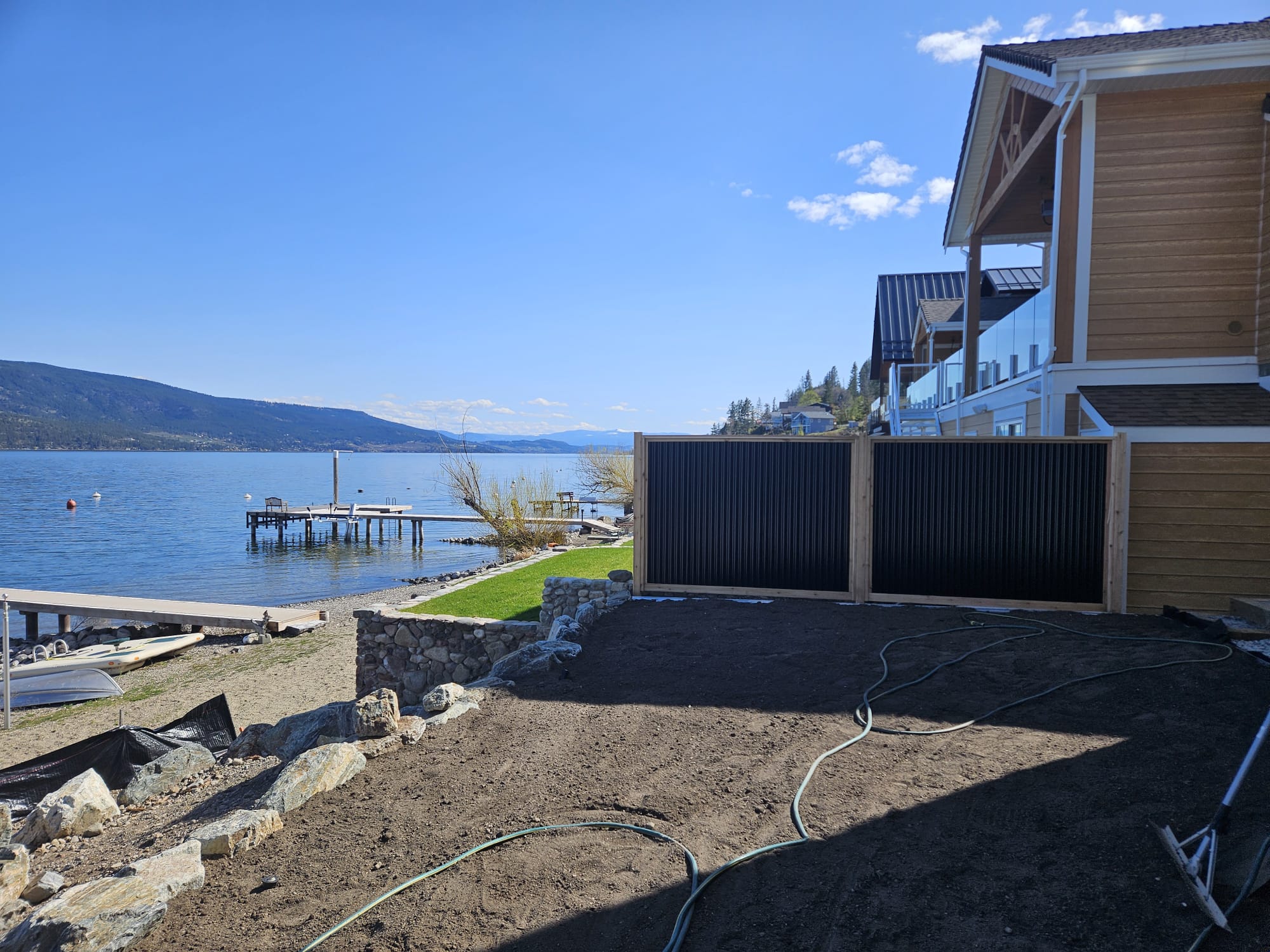 Corrugated Metal Privacy Fence Panels – Cedar Wood Frame - Image 44